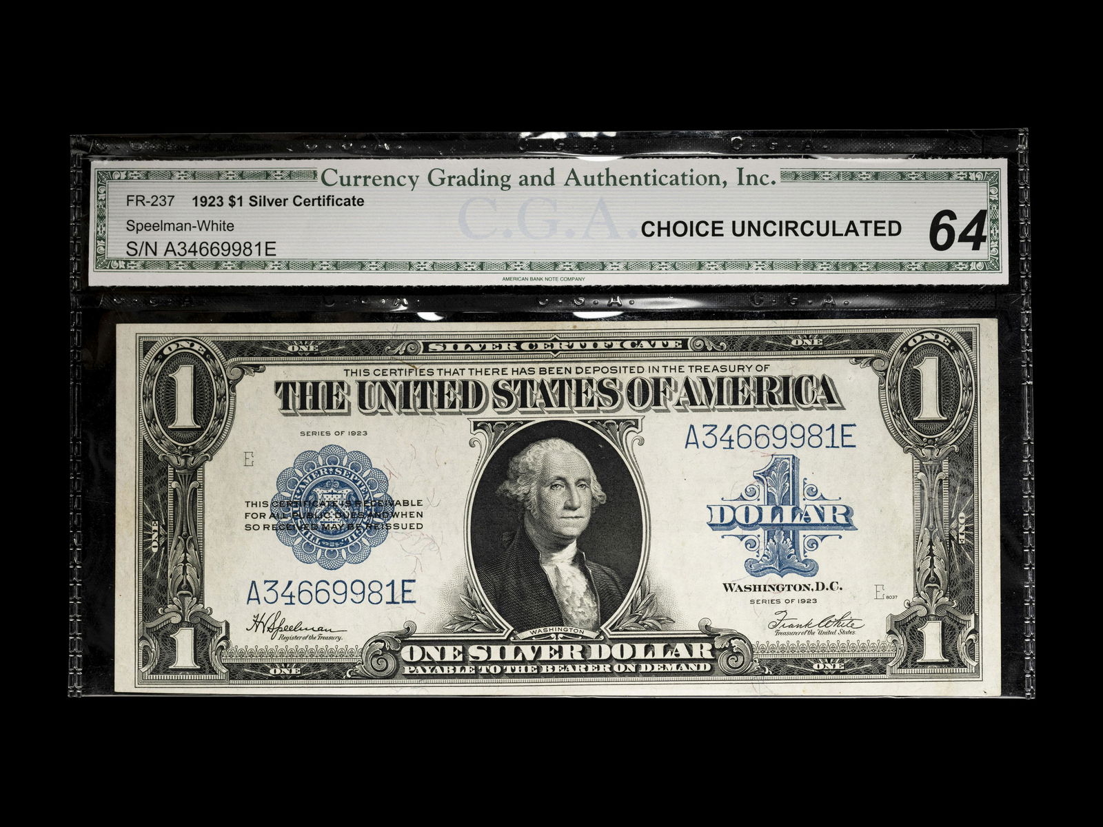 A Series 1923 $1 Silver Certificate [Fr. 237] (1 of 2)