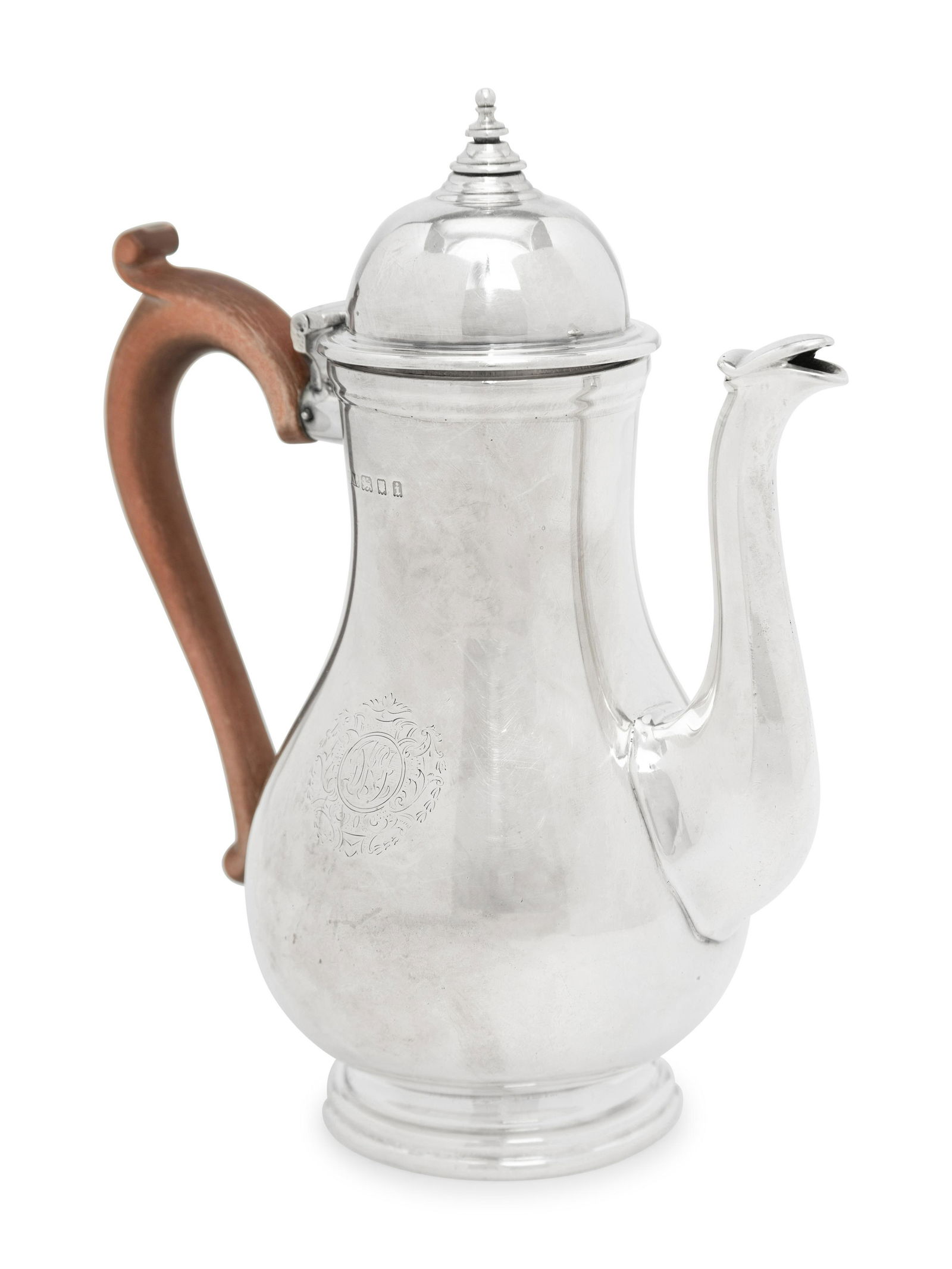 An English Silver Three-Piece Tea and Coffee Service (1 of 5)