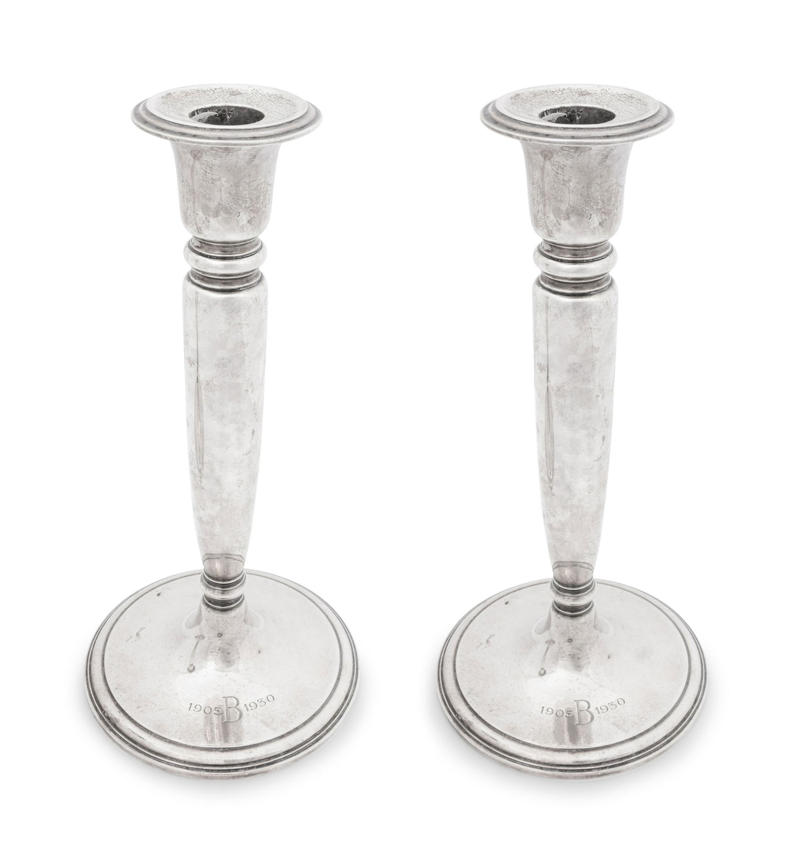 A Pair of Tiffany and Co Silver Candlesticks (1 of 4)