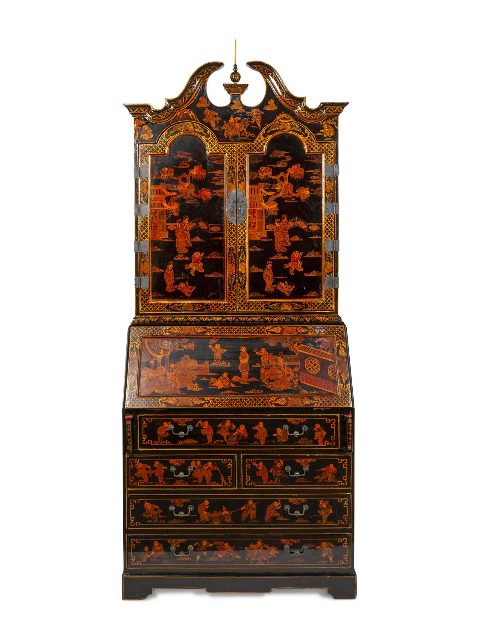 A Georgian Style Chinoiserie-Decorated Secretary (1 of 6)