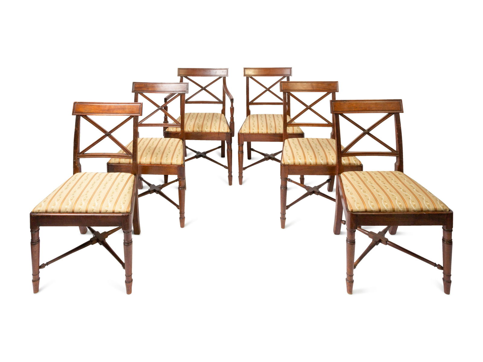 A Set of Six Regency Mahogany Dining Chairs (1 of 3)