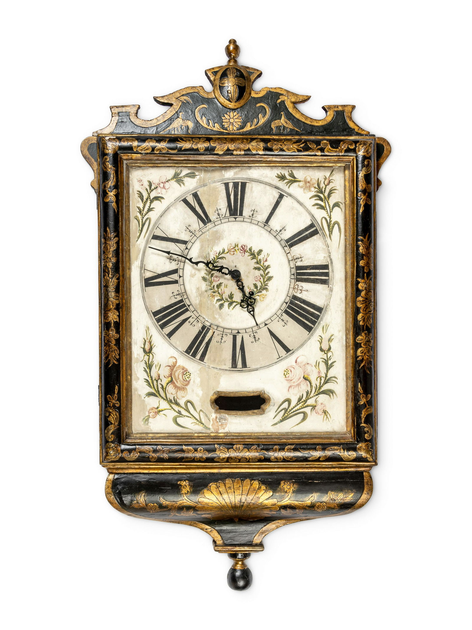 A Victorian Painted Wall Clock (1 of 3)