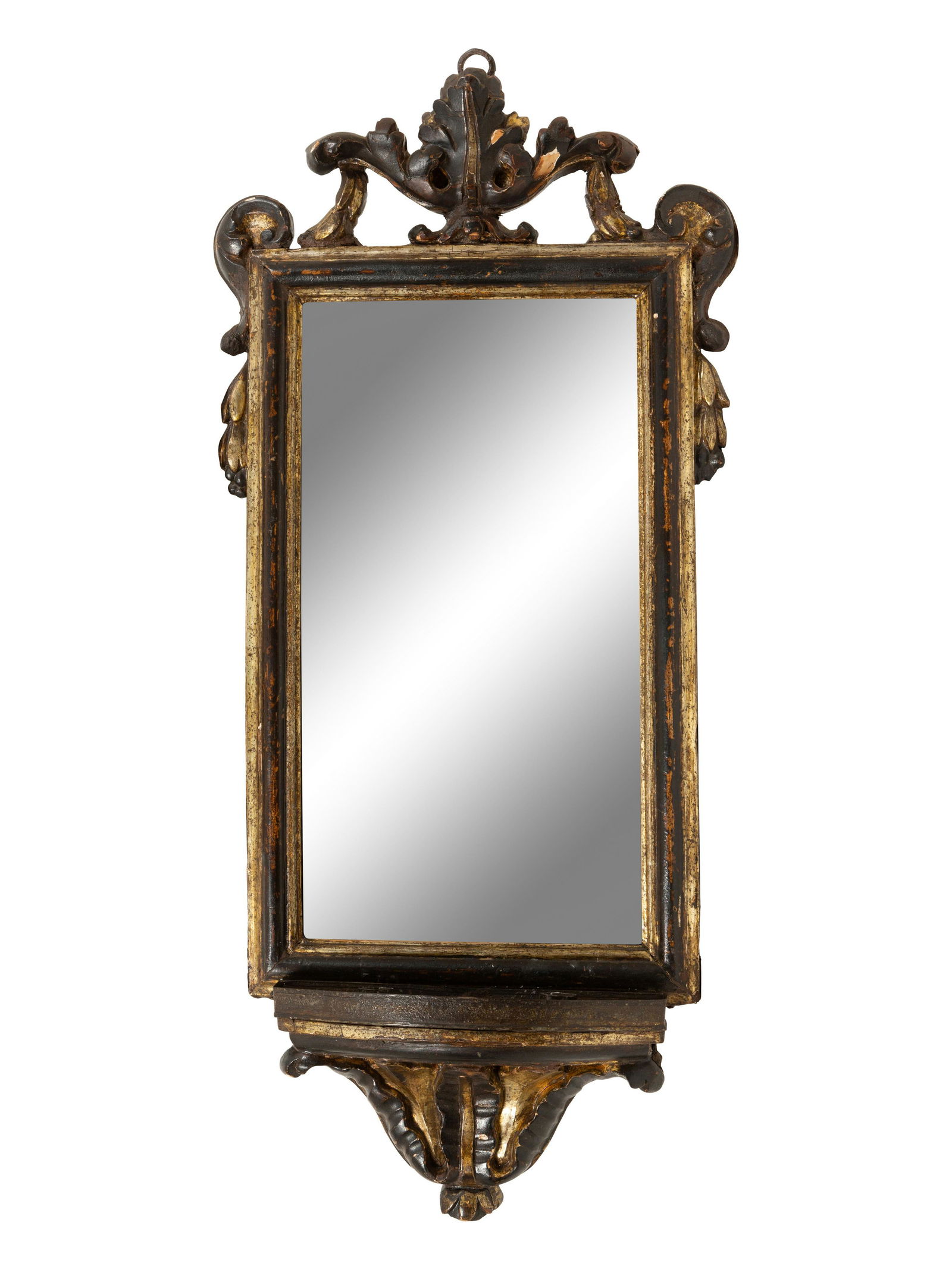 An Italian Baroque Style Painted and Parcel-Gilt Girandole Mirror (1 of 4)