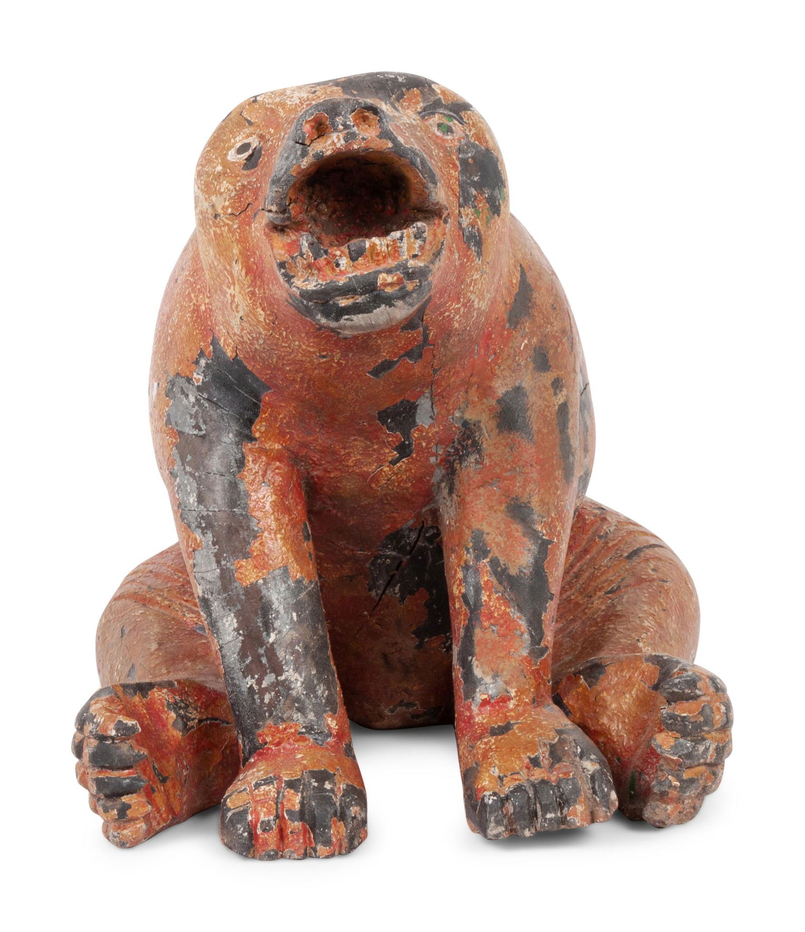A Carved and Polychrome-Painted Folk Art Bear (1 of 5)