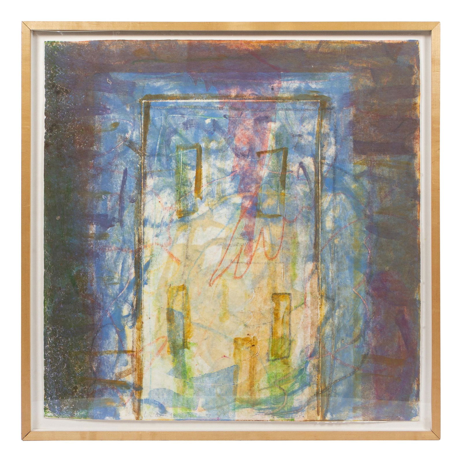 Christopher Le Brun (British, b. 1951): Christopher Le Brun (British, b. 1951) Untitled, 1998 monotype on handmade paper signed and dated 32 x 32 inches. This lot is located in Denver. Provenance: Atelier Richard Tullis, Santa Barbara, Cali