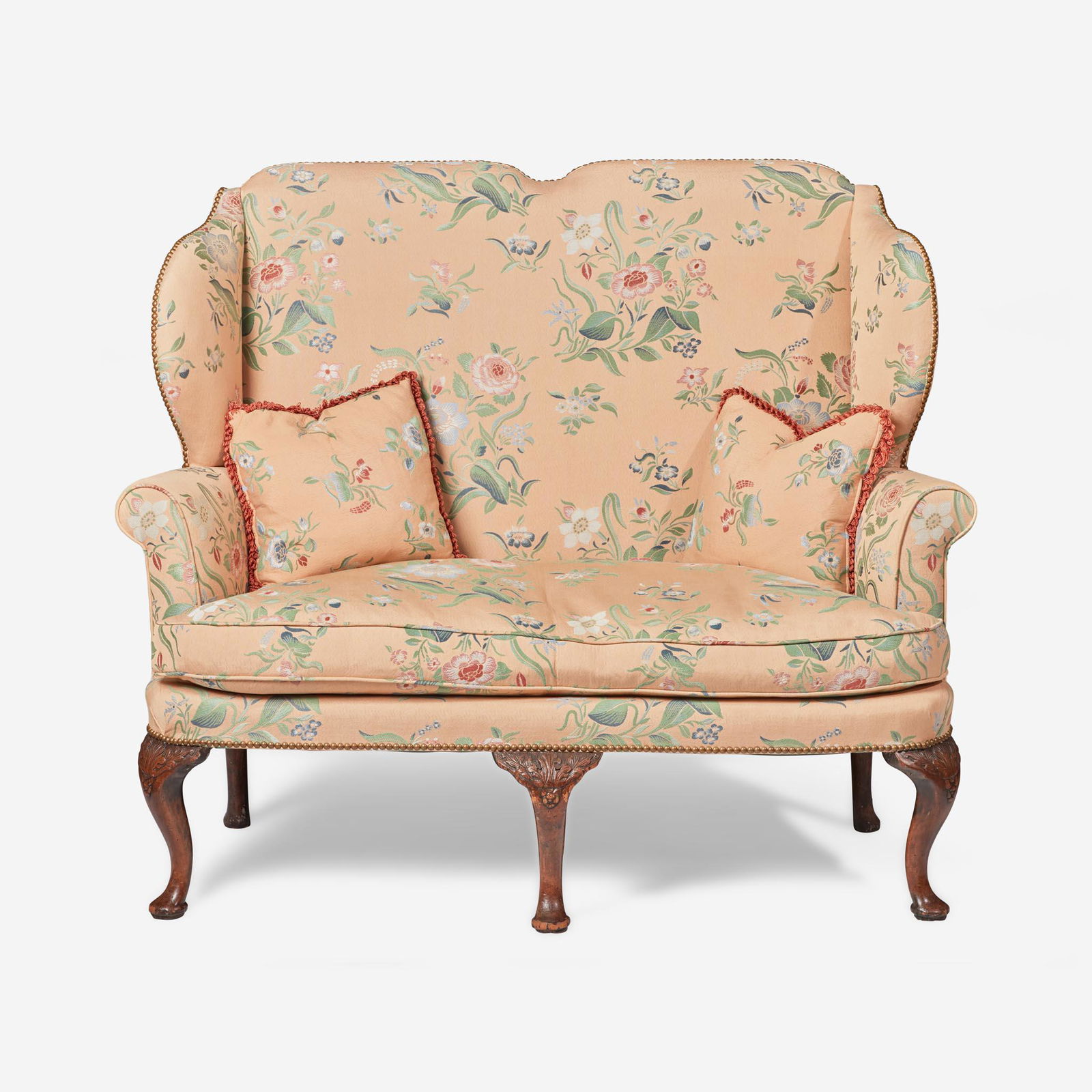 A George I carved walnut settee early 18th century (1 of 3)