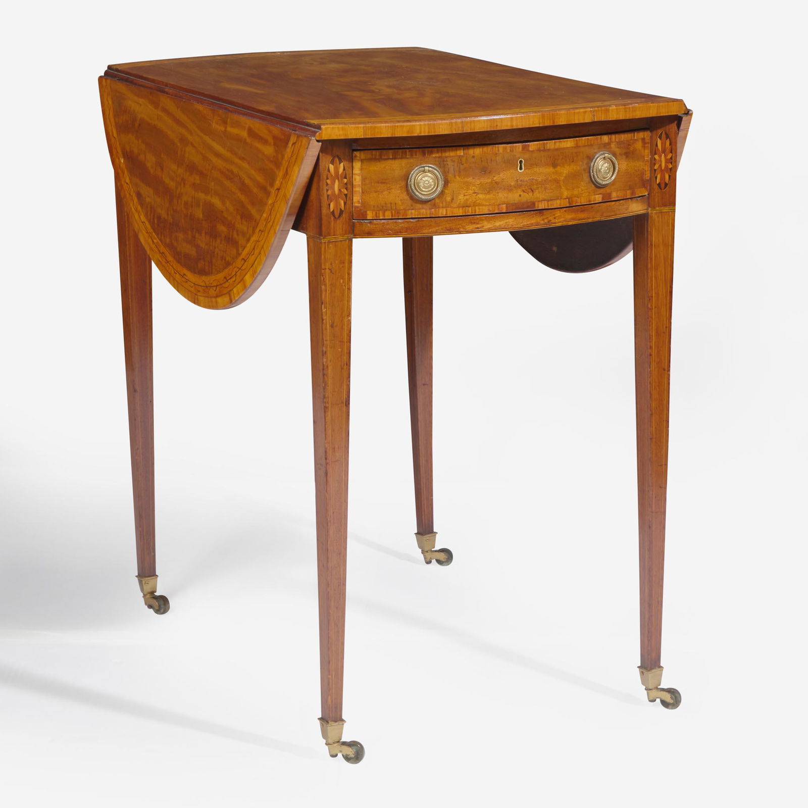 A George III oval inlaid mahogany and satinwood pembroke table circa 1780 (1 of 3)