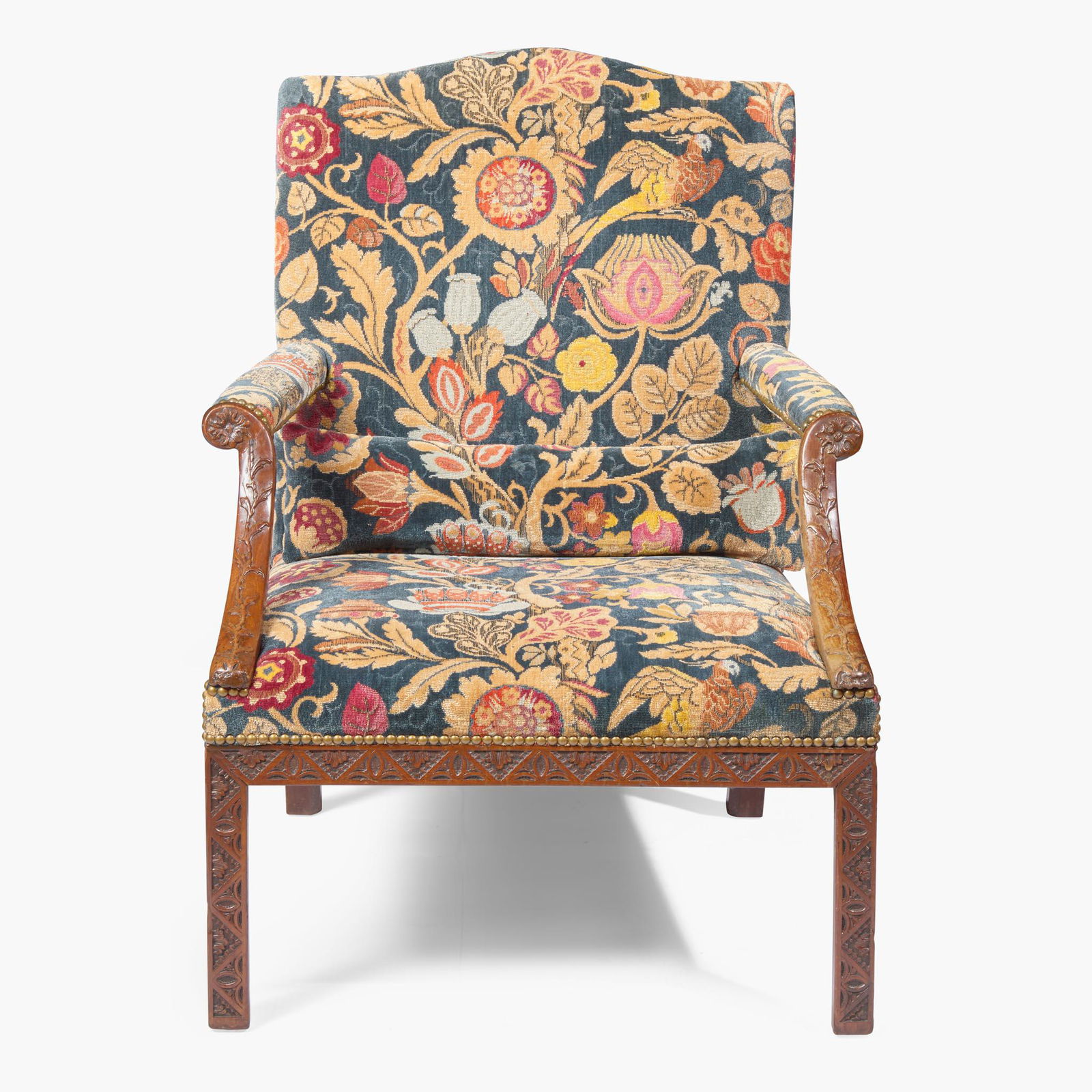 A George III carved walnut library armchair circa 1765 (1 of 4)