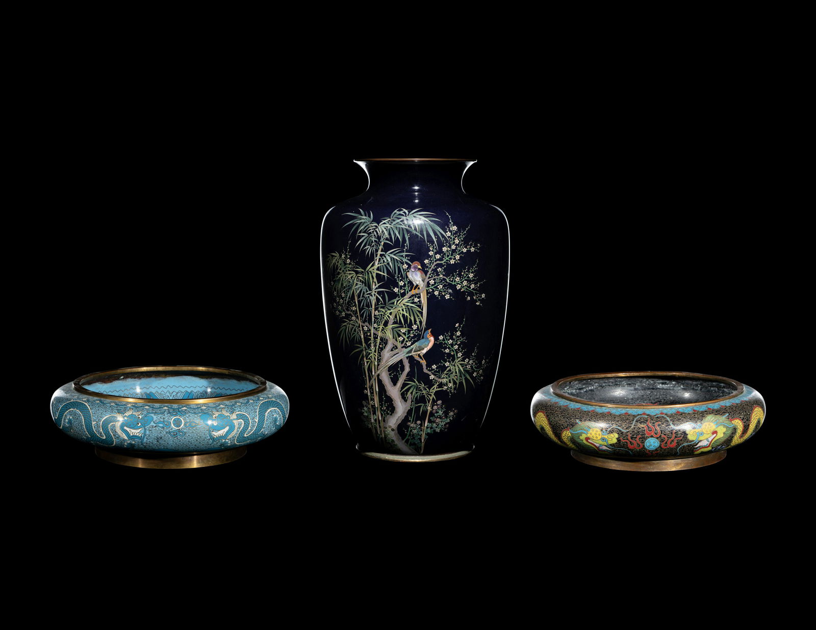 Three Japanese Cloisonne Enamel Articles (1 of 13)