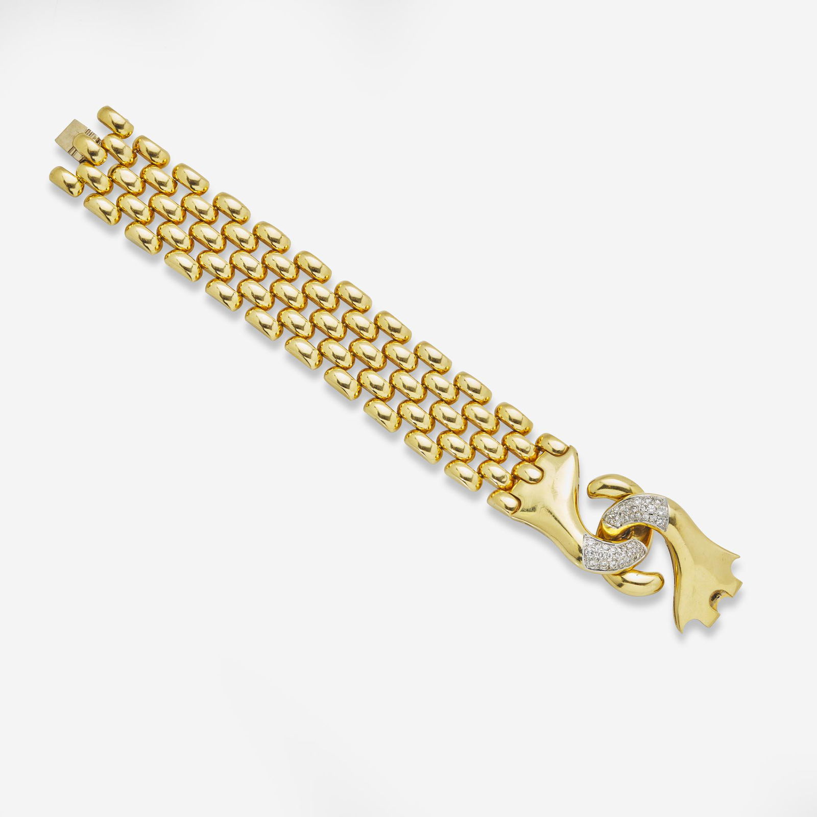 An 18K Yellow Gold and Diamond Bracelet (1 of 3)