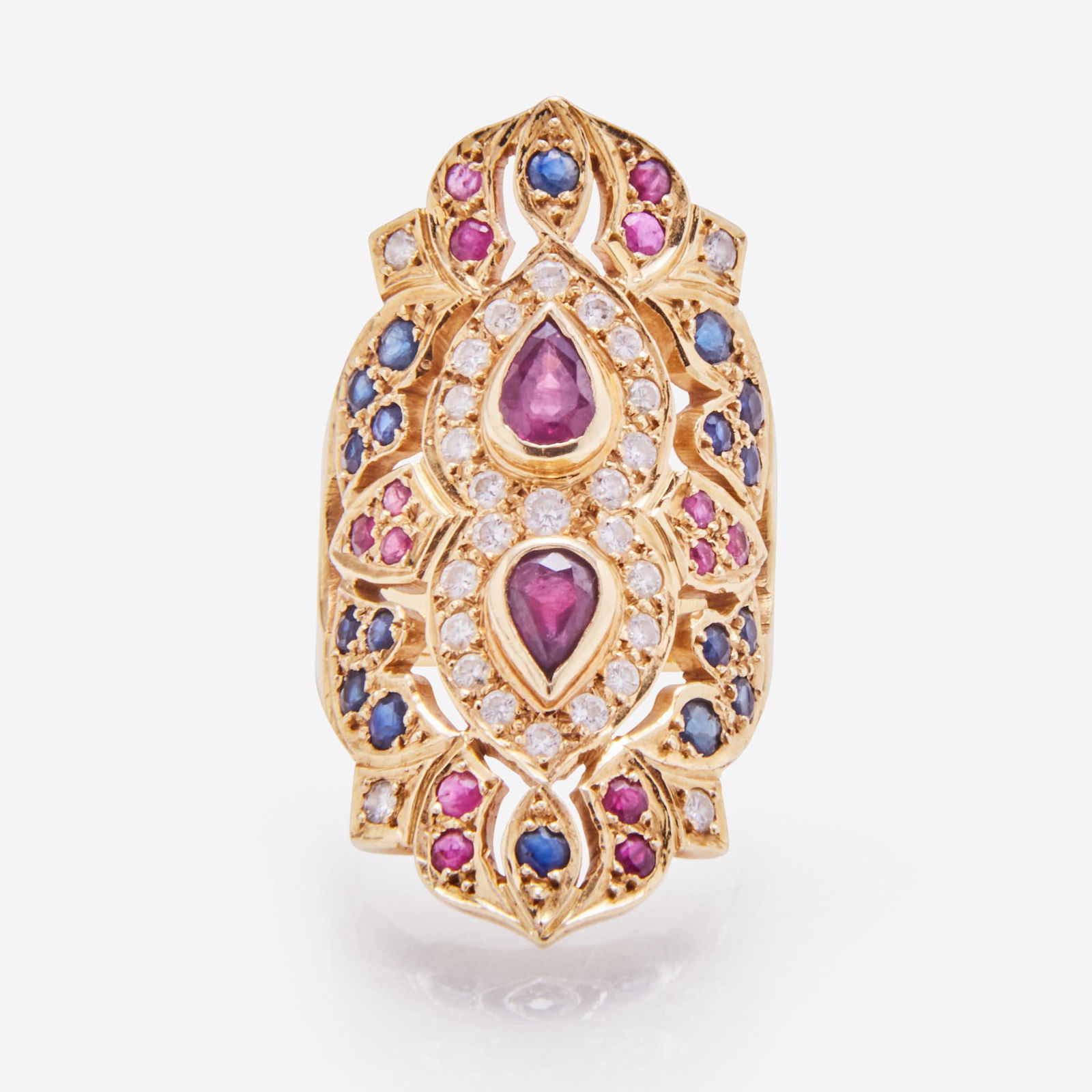 An 18K Yellow Gold and Gemstone Ring (1 of 4)