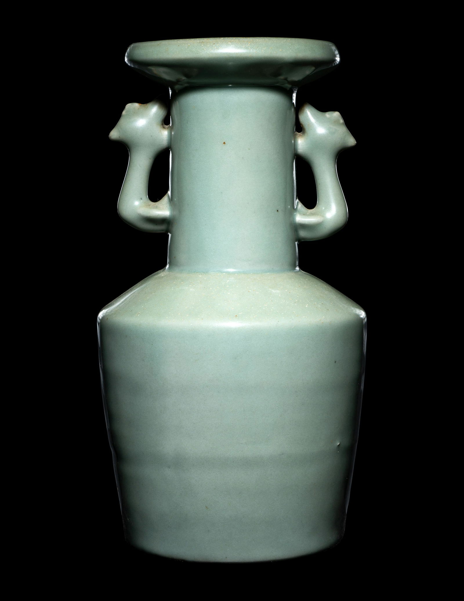 A Longquan Celadon Glazed Porcelain Mallet Vase (1 of 3)