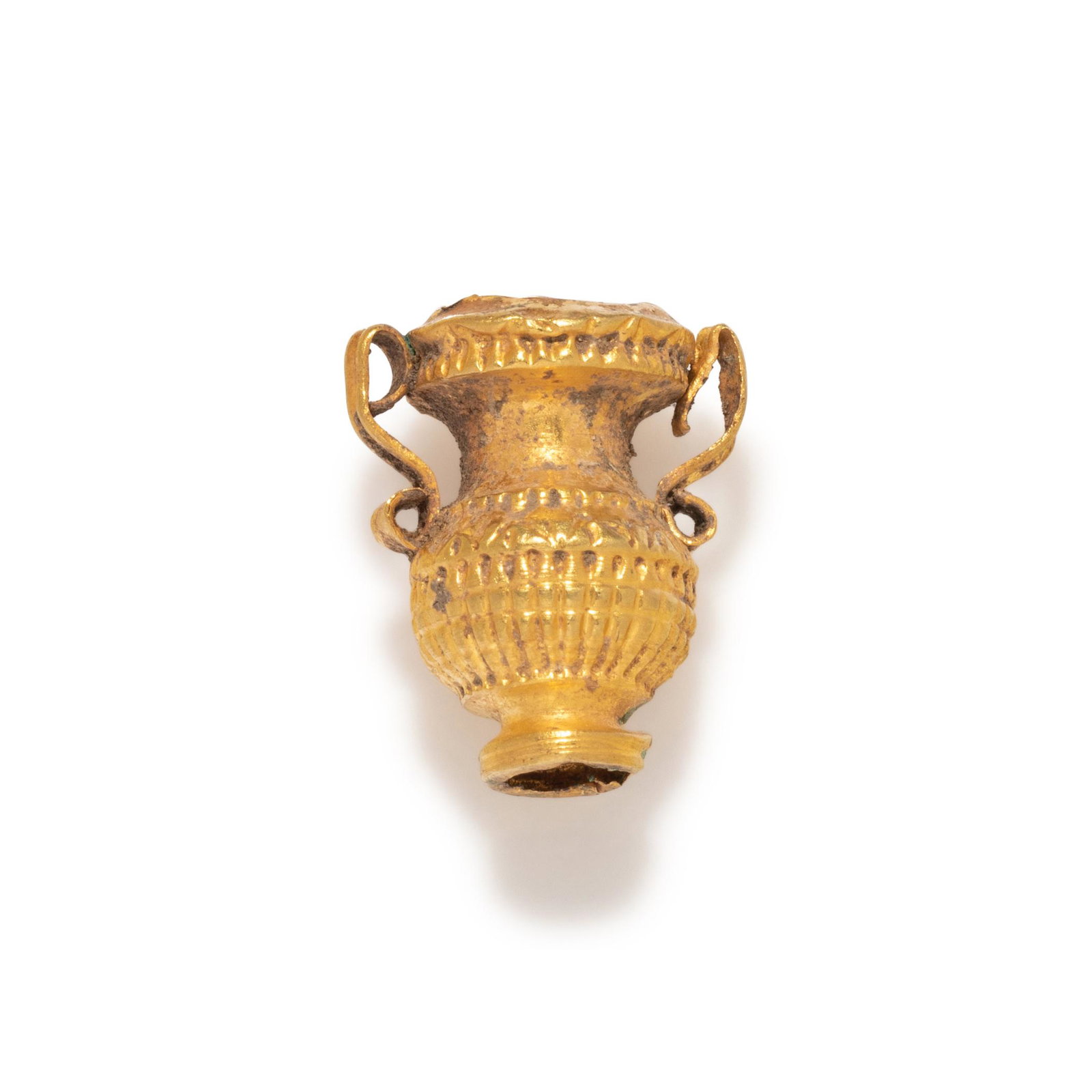 A Greek Gold Amphora Ornament: A Greek Gold Amphora Ornament Circa 2nd-1st Century B.C. This lot is located in Chicago.