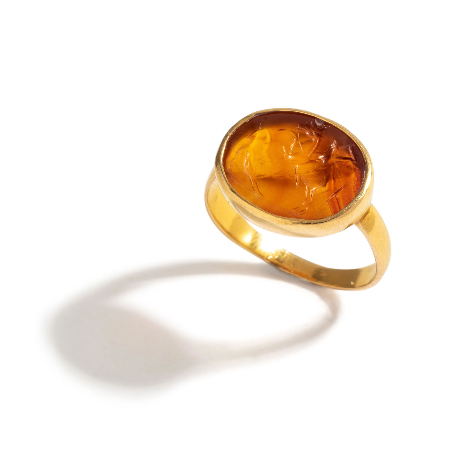 A Late Roman Agate Ring Stone with a Hunting Scene (1 of 4)