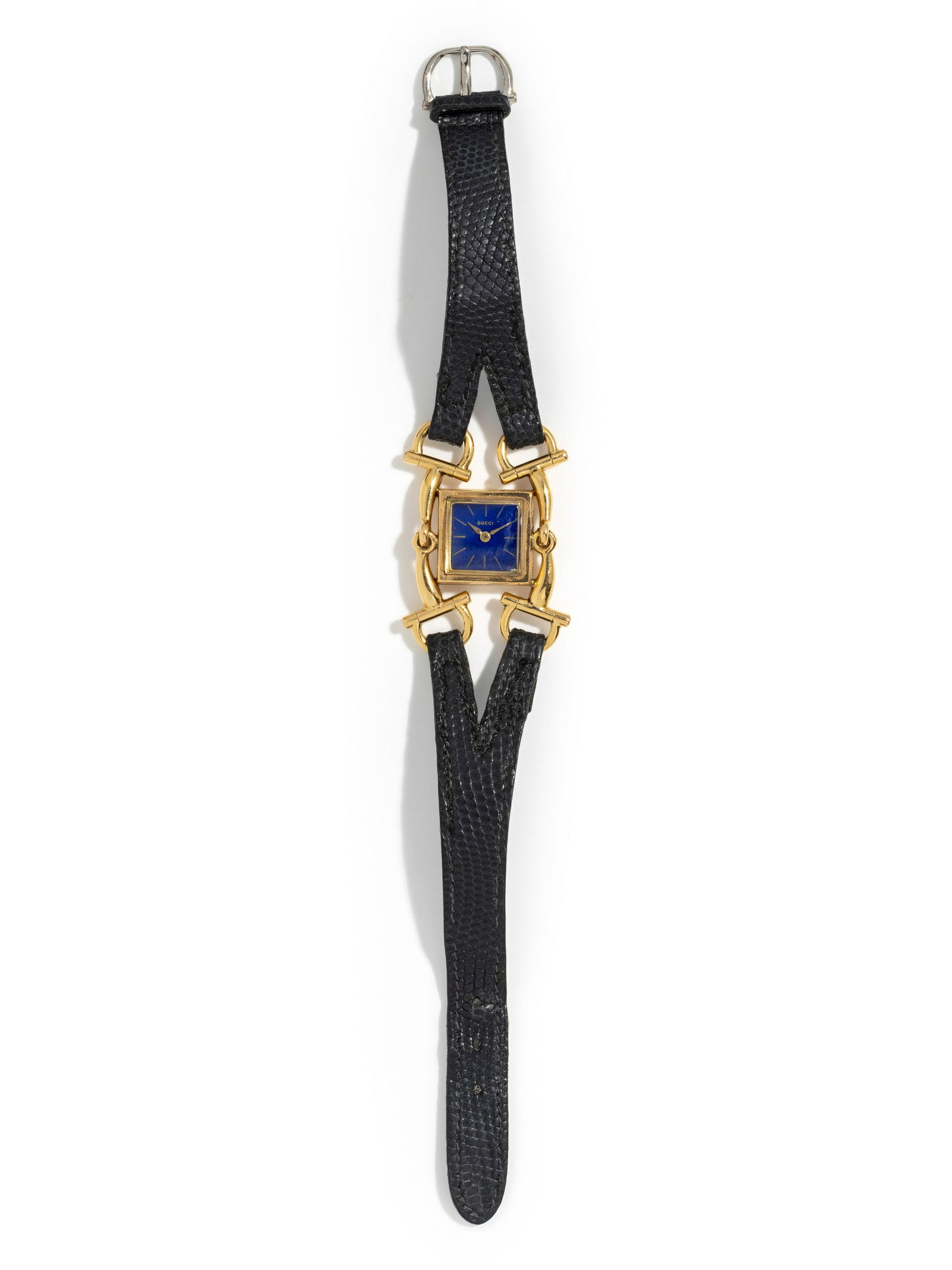 GUCCI, VINTAGE, 18K YELLOW GOLD AND LAPIS LAZULI 'SIGNORIA' WATCH (1 of 2)