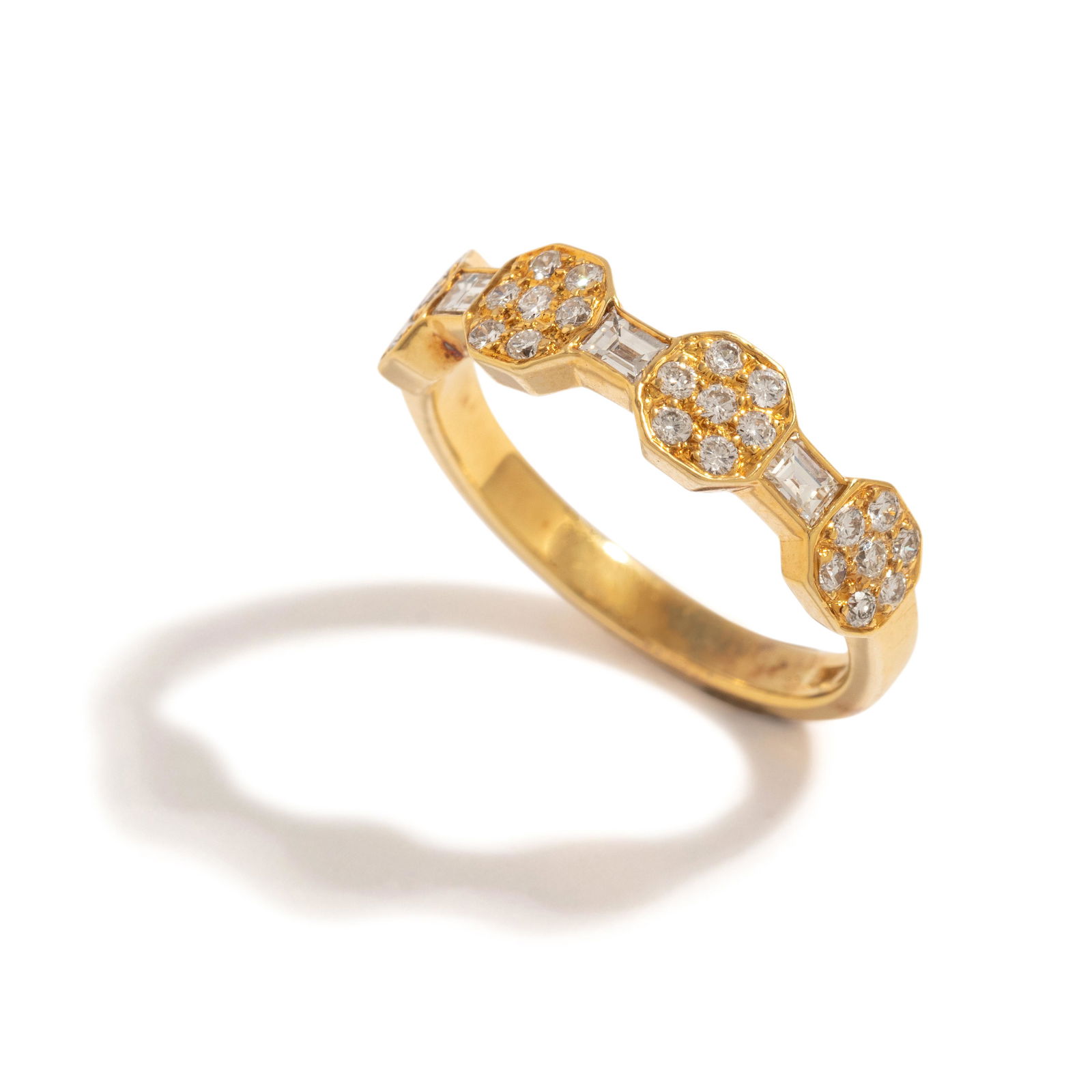 YELLOW GOLD AND DIAMOND BAND (1 of 3)