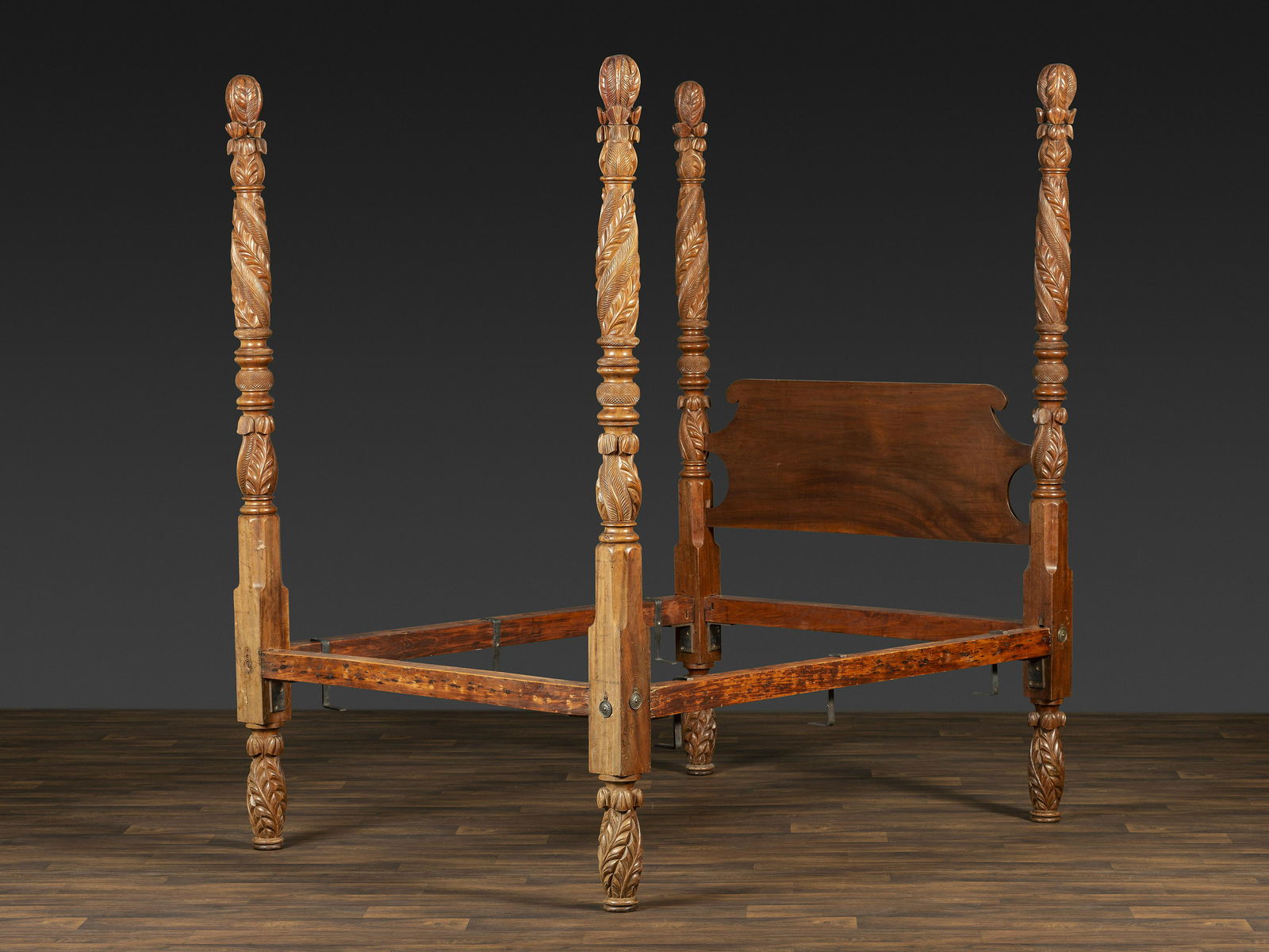 A Classical Carved Mahogany Four-Post Tester Bed (1 of 4)