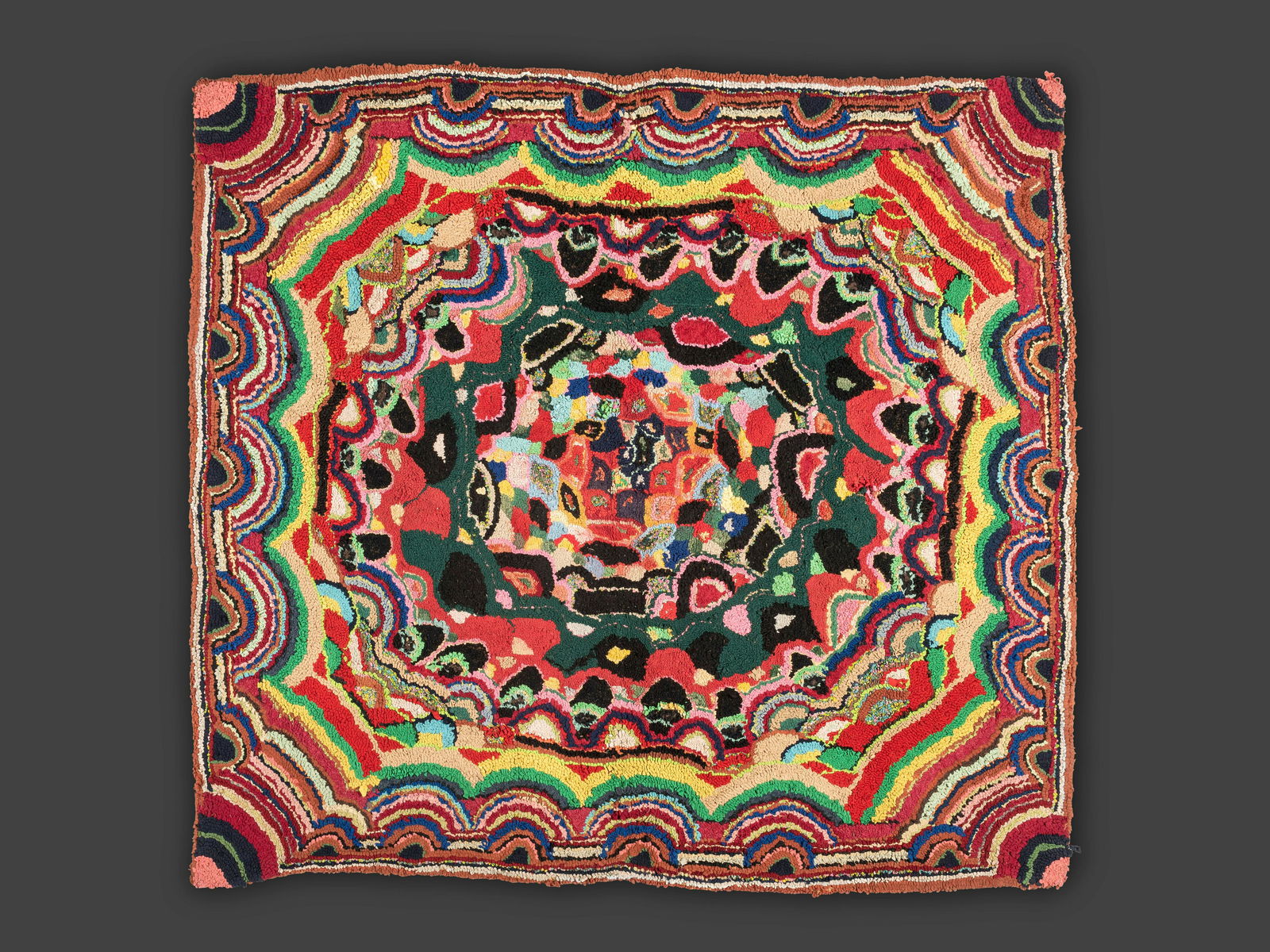 An American Abstract Hooked Rug (1 of 2)