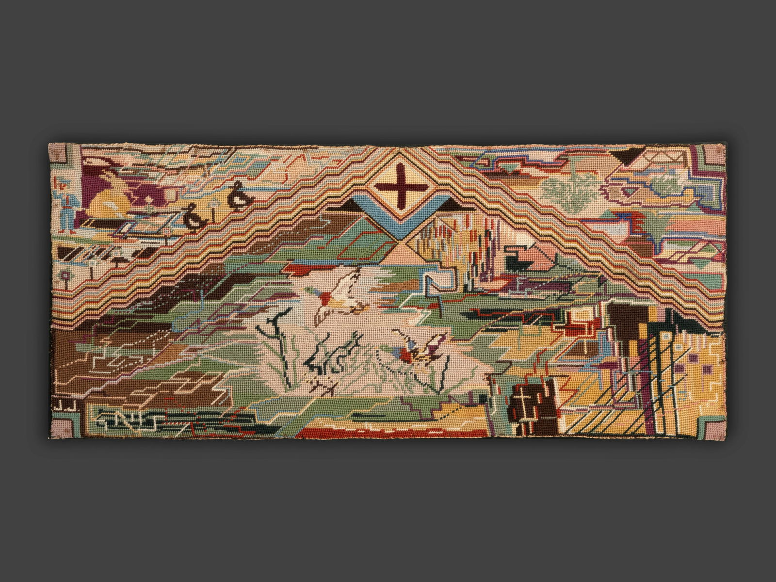 An Abstracted Landscape Needlepoint (1 of 2)