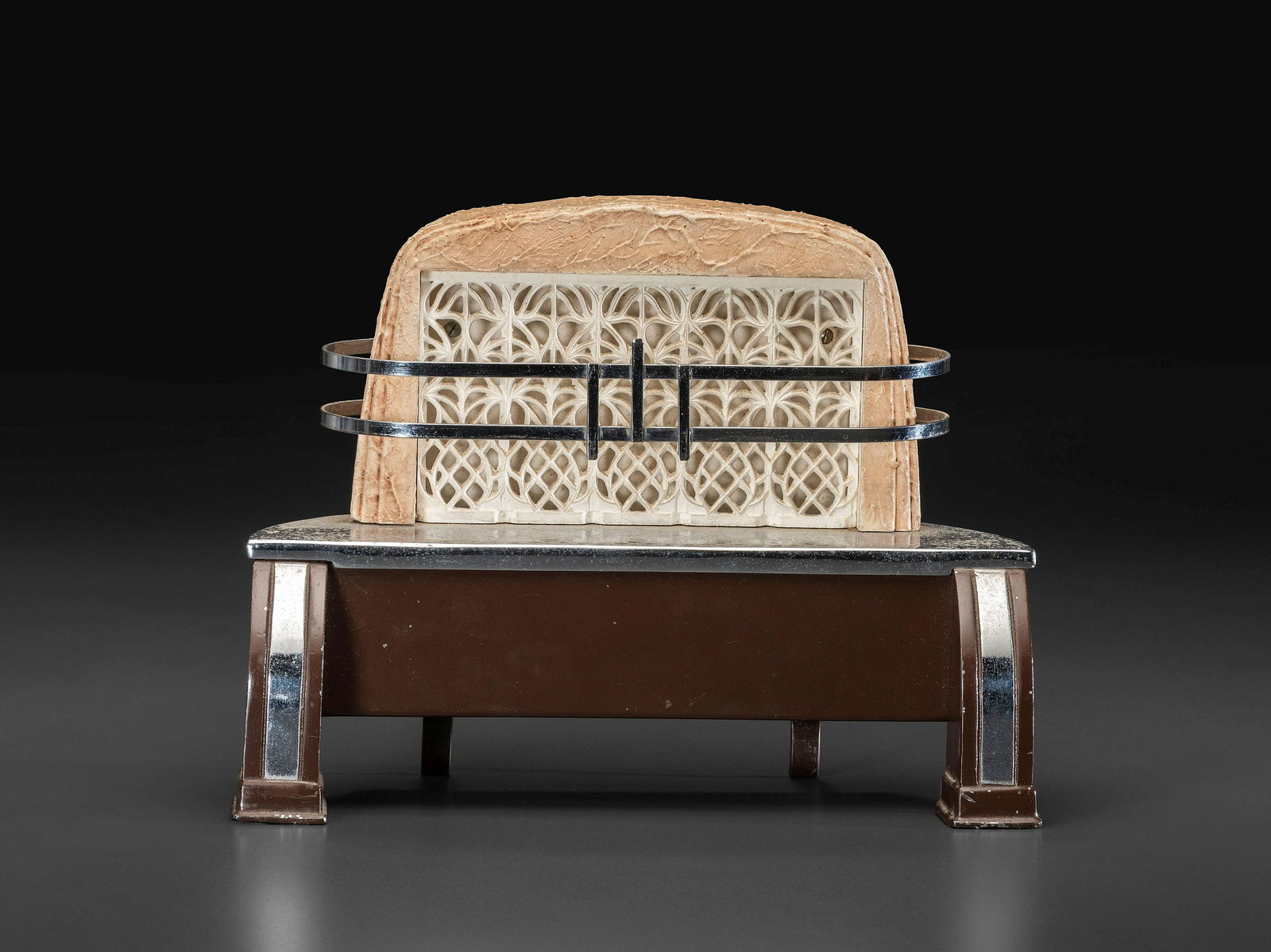 A Salesman Sample Early Electric Metal and Ceramic Heater (1 of 2)