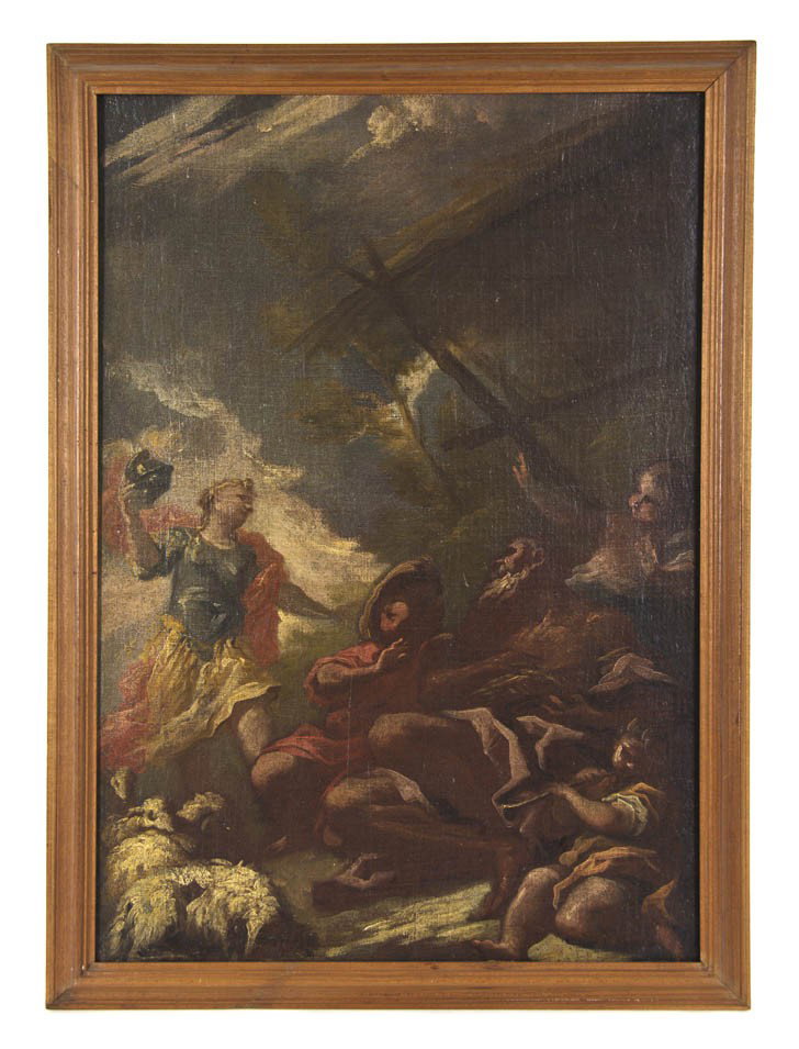 Continental School, (19th century), Mythological S: Continental School (19th century) Mythological Scene oil on canvas 22 1/4 x 15 3/4 inches.