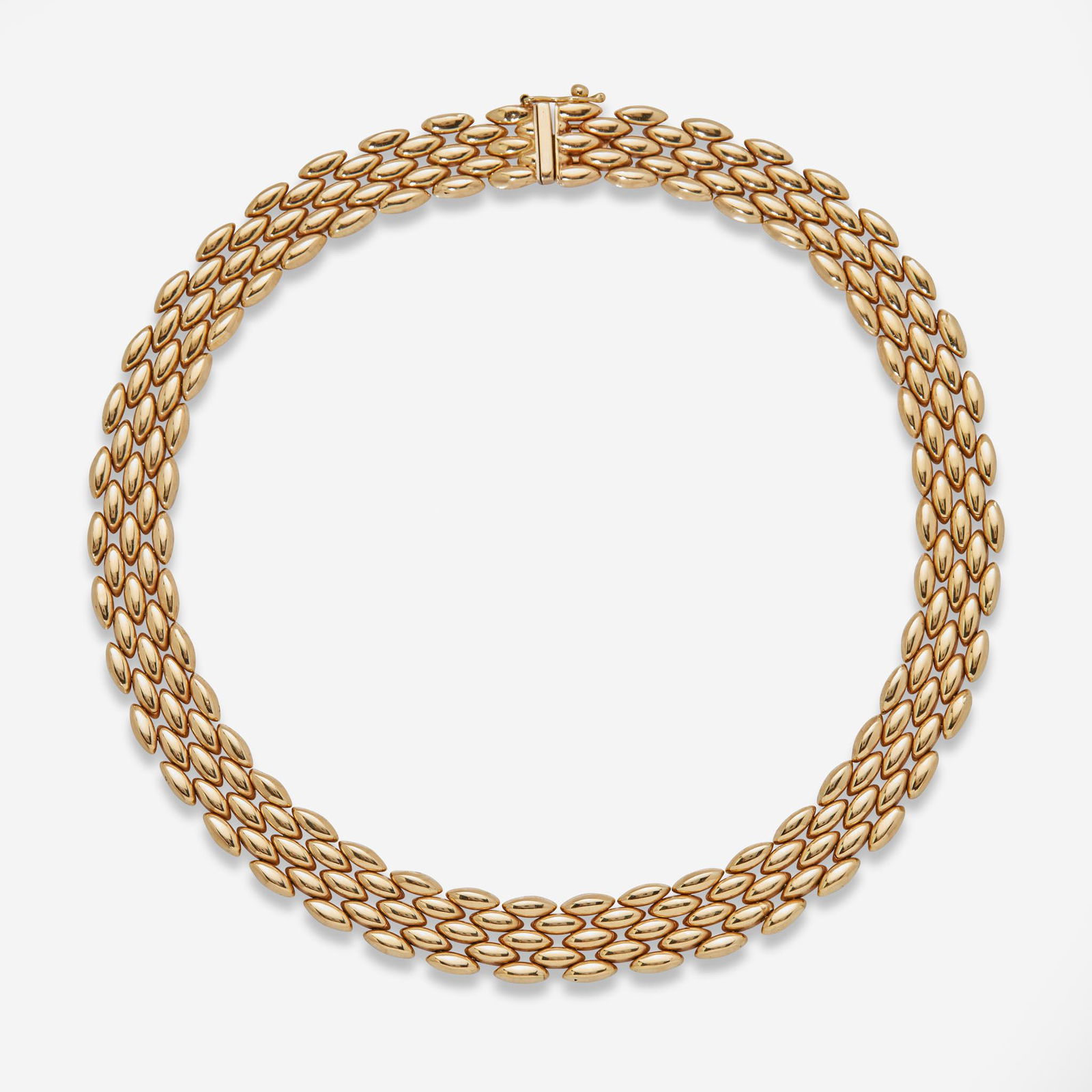 A 14K Yellow Gold Panther-Link Necklace (1 of 3)