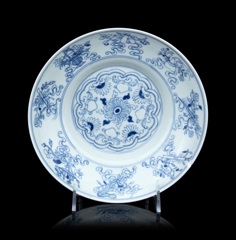 A Blue and White Porcelain Bowl: Description A Blue and White Porcelain Bowl Diameter 7 7/8 in., 20 cm. Size Diameter 7 7/8 in., 20 cm. Provenance Provenance:Ex. Estate of John