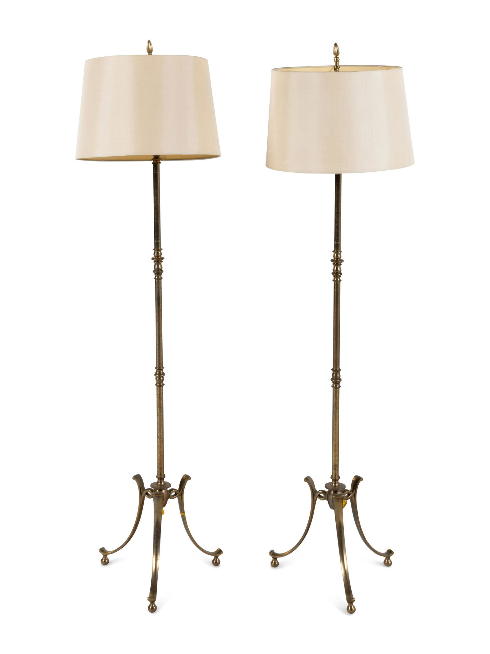A Pair of Contemporary Brass Floor Lamps (1 of 2)