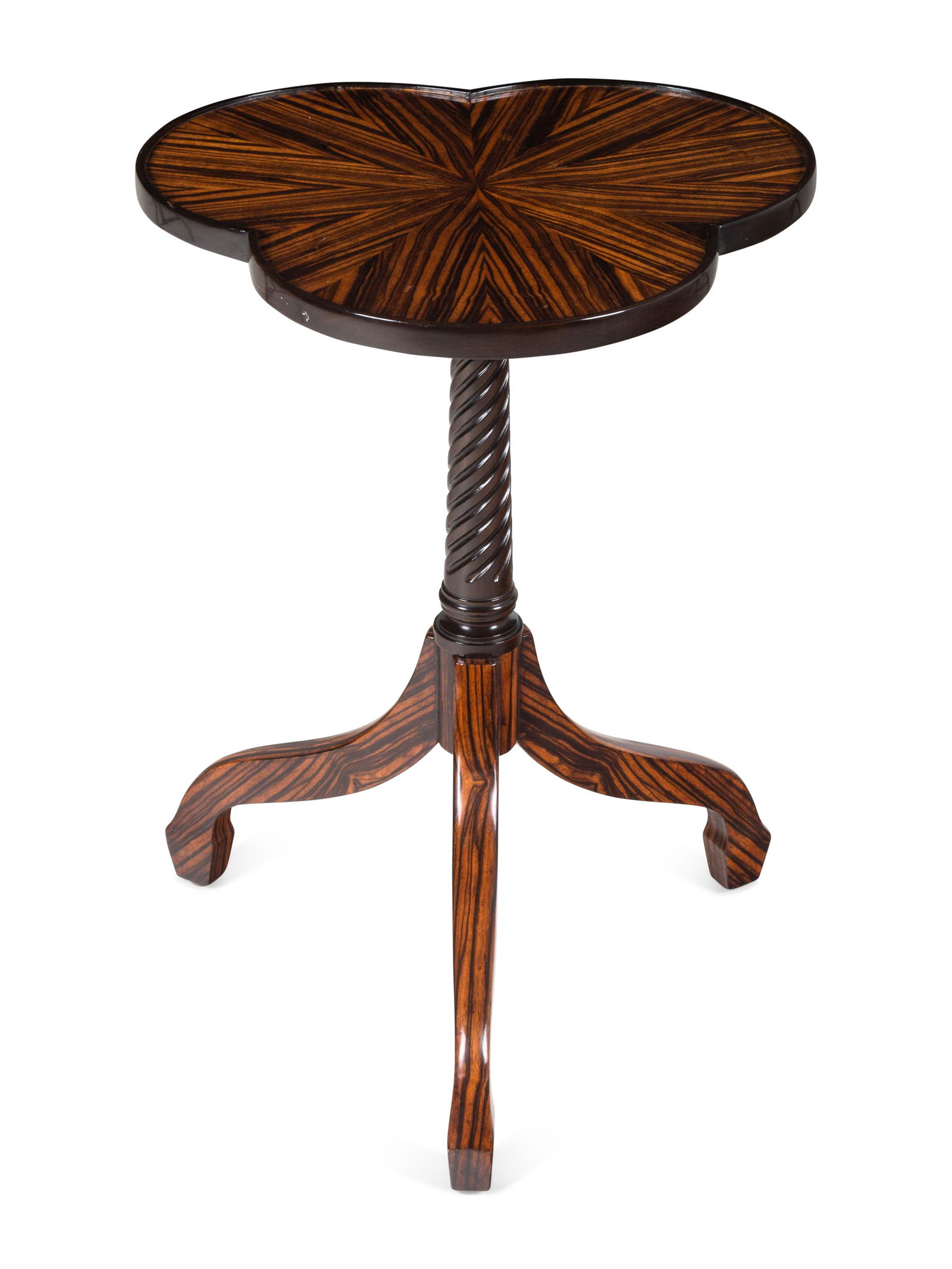A Rose Tarlow Macassar Ebony Cloverleaf Pedestal Table (1 of 4)
