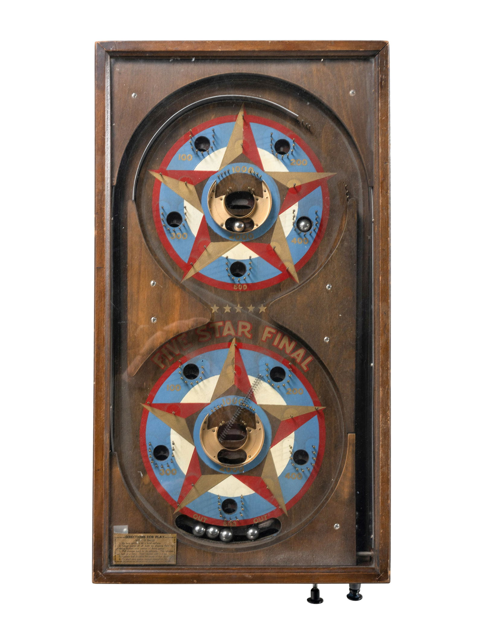 A Gottlieb 'Five Star Final' Countertop Pinball Game (1 of 3)
