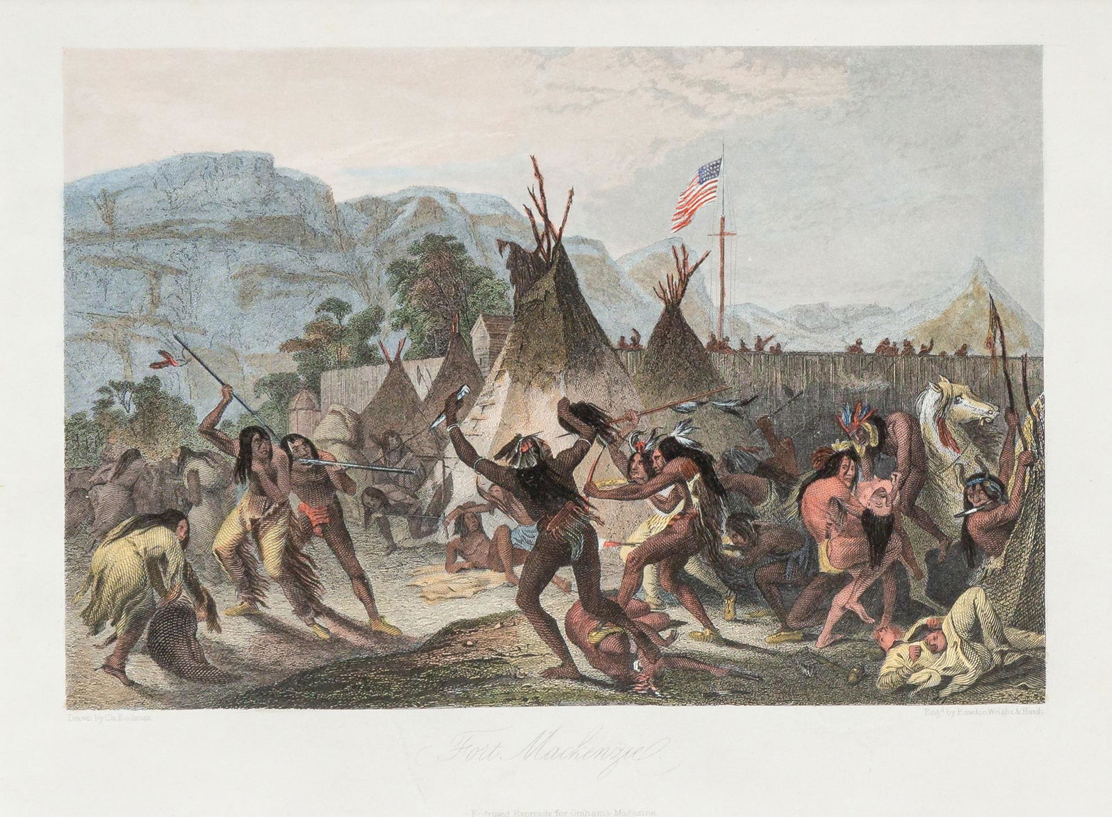 BODMER, Karl  (1809-1893), after  Fort MacKenzie (1 of 5)