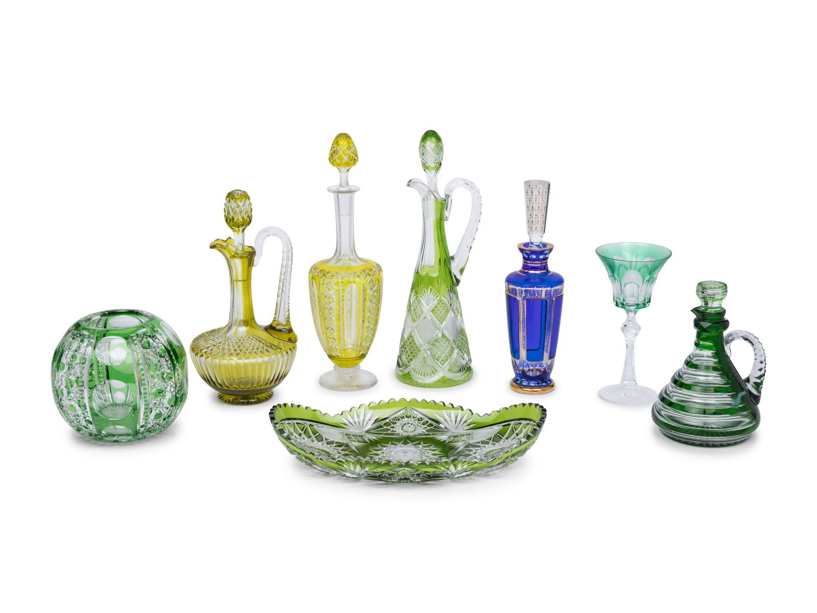 A Collection of Bohemian Cut to Clear Glass Articles (1 of 5)