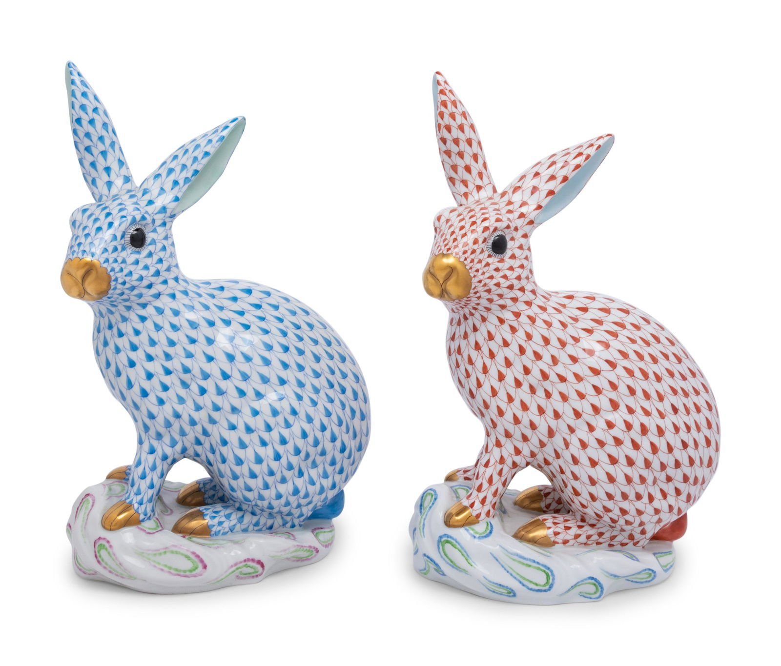 Two Herend Porcelain Rabbits (1 of 5)