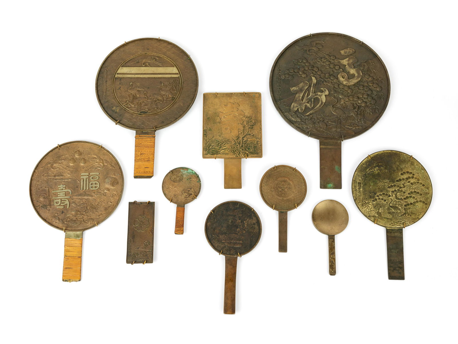A Collection of 32 Japanese Bronze Mirrors (1 of 5)