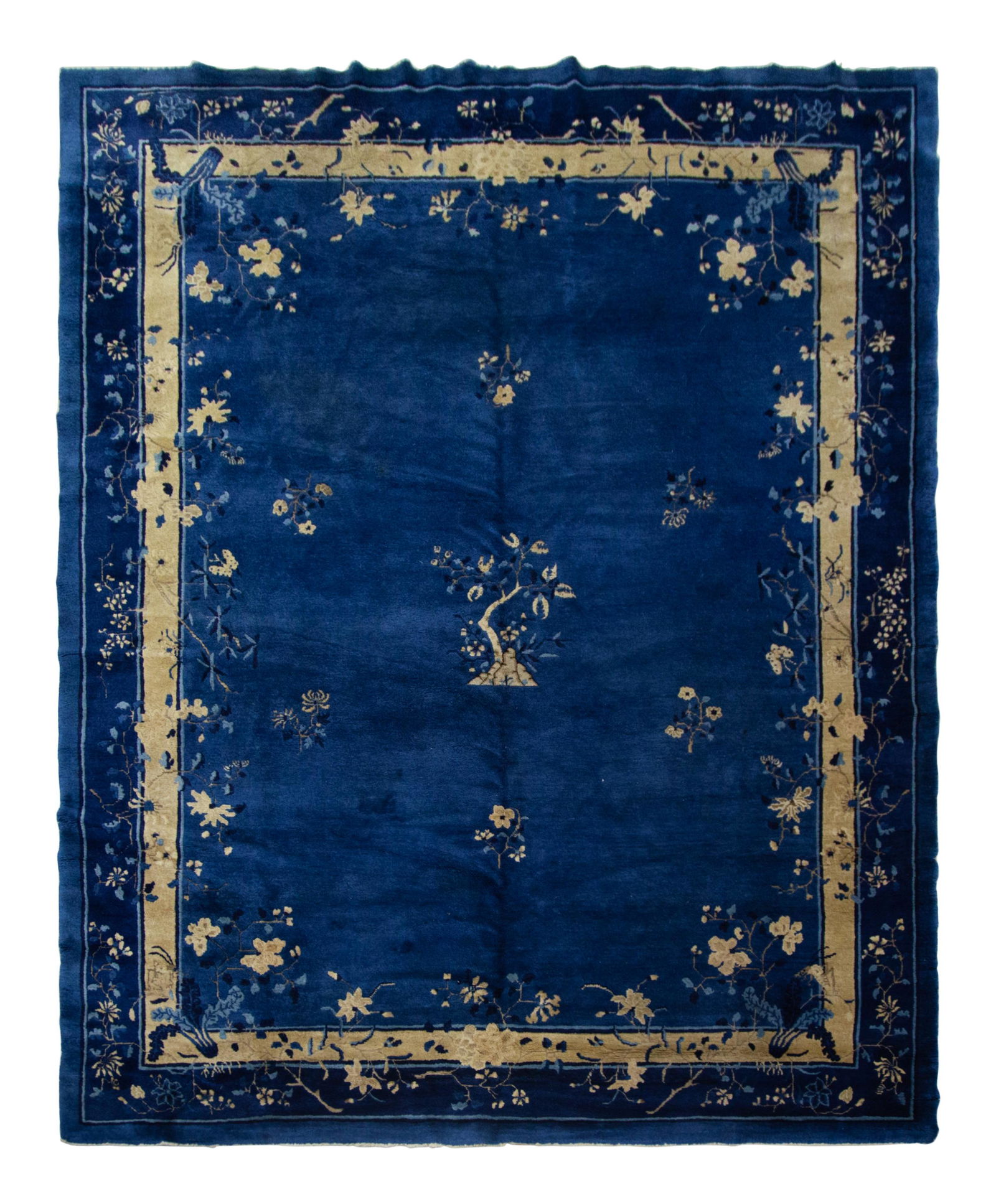 A Chinese Blue and White Wool Rug (1 of 3)