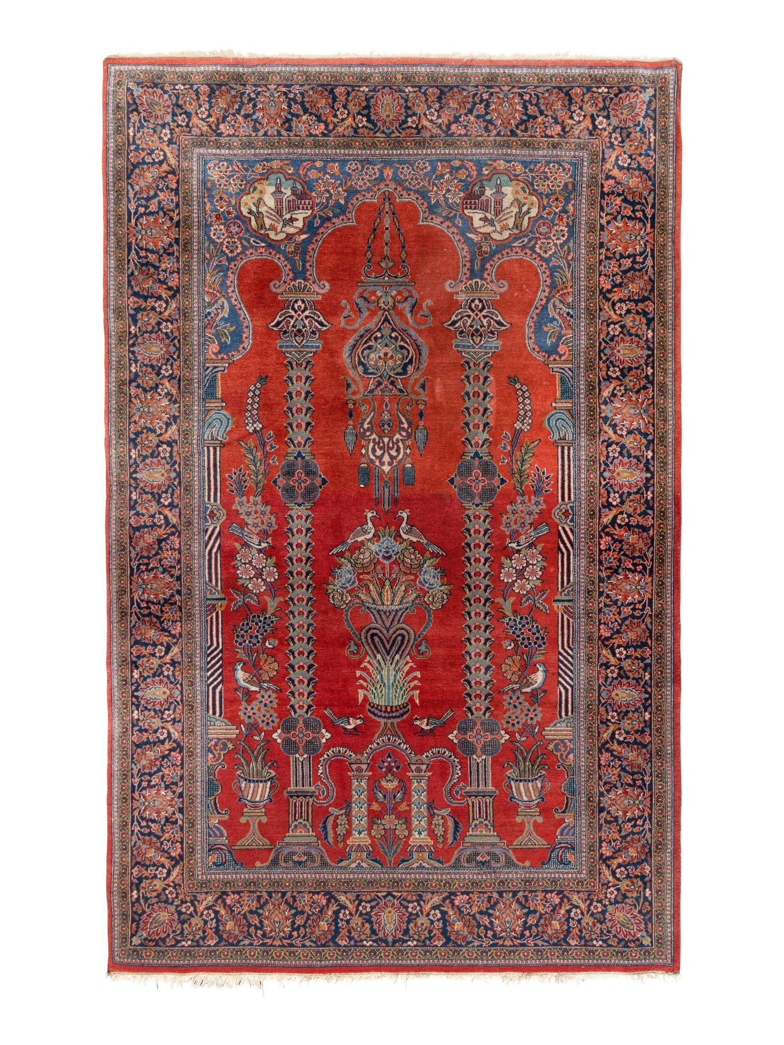 A Kashan Wool Prayer Rug (1 of 3)
