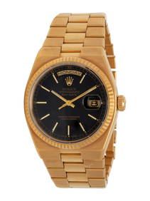 ROLEX, REF. 19018 18K YELLOW GOLD 'OYSTERQUARTZ DAY-DATE' WATCH (1 of 2)