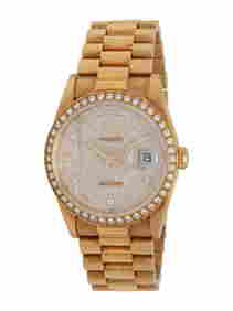 ROLEX, REF. 18348 18K YELLOW GOLD AND DIAMOND 'DAY-DATE' WATCH (1 of 2)