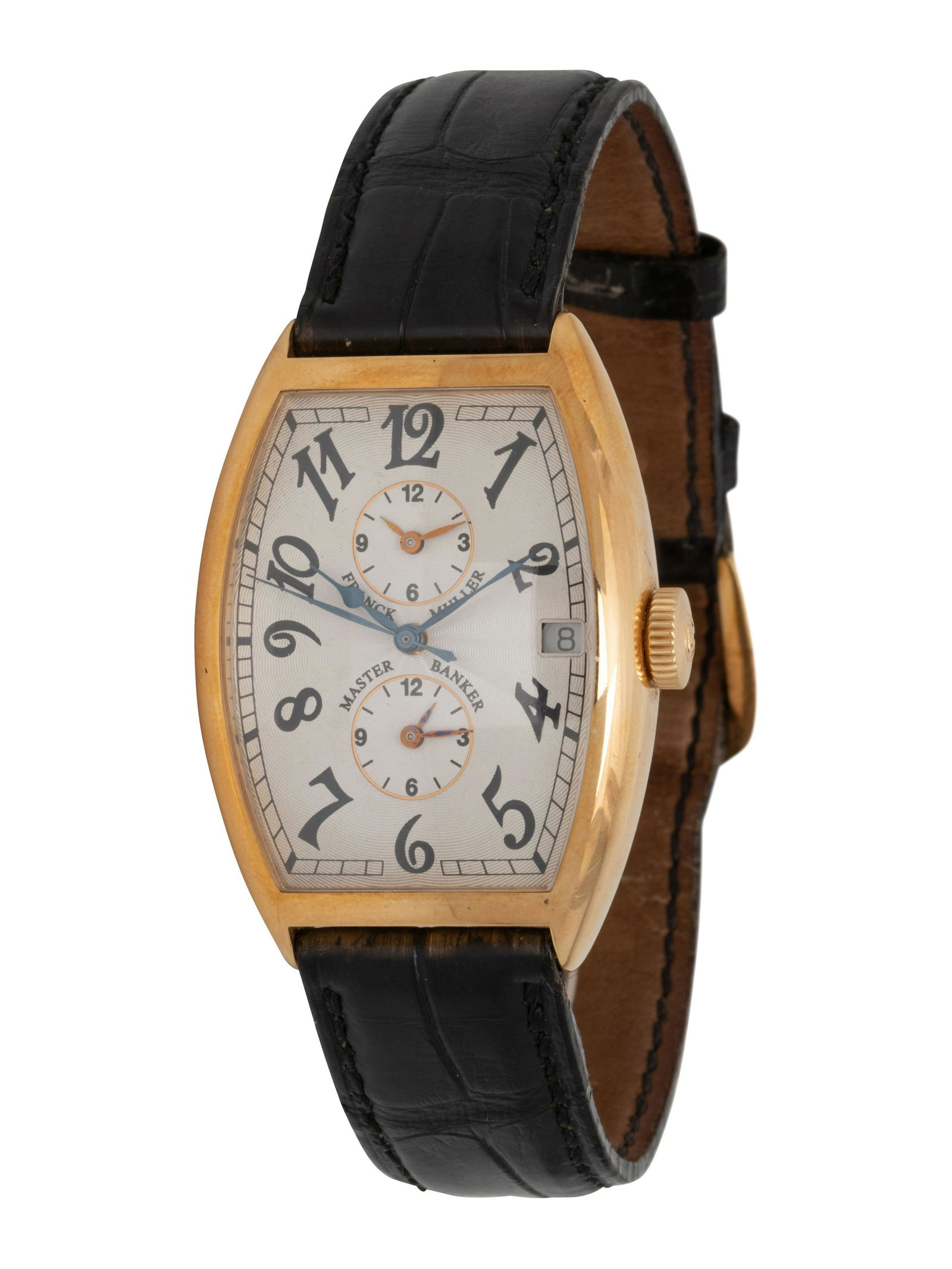 FRANCK MULLER, REF. 5850 18K YELLOW GOLD TRIPLE TIME ZONE 'MASTER BANKER' WATCH (1 of 5)