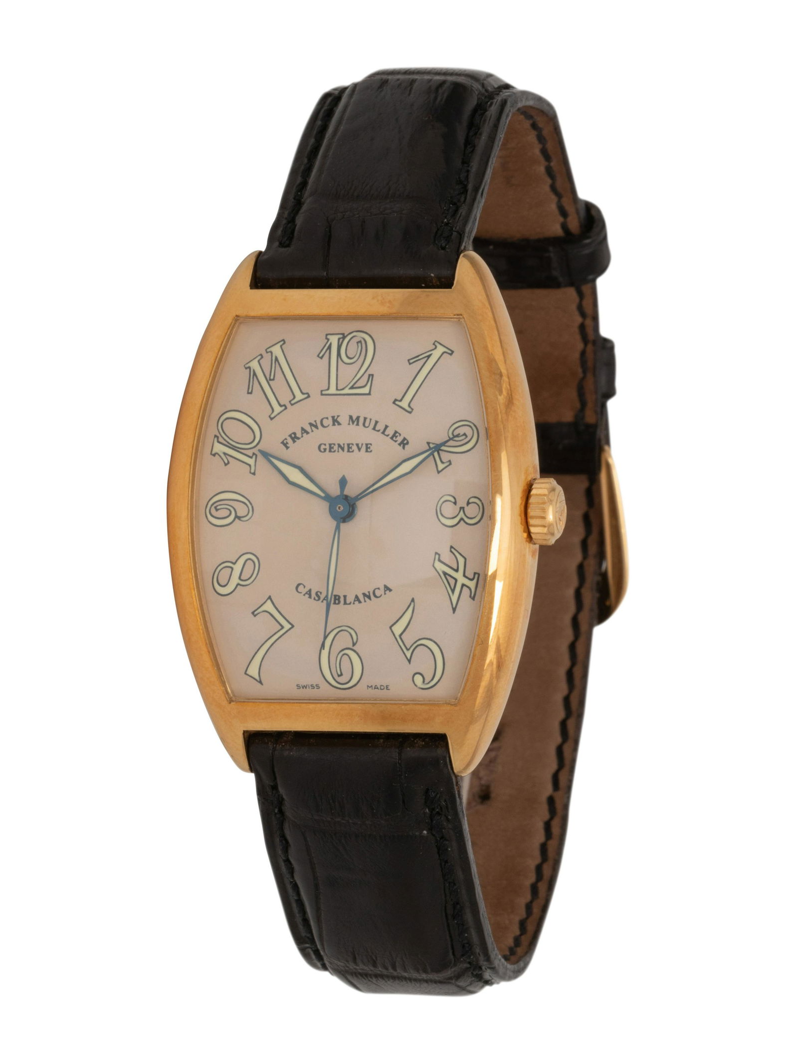 FRANCK MULLER, 18K YELLOW GOLD TONNEAU NO 4 'CASABLANCA' WATCH (1 of 3)
