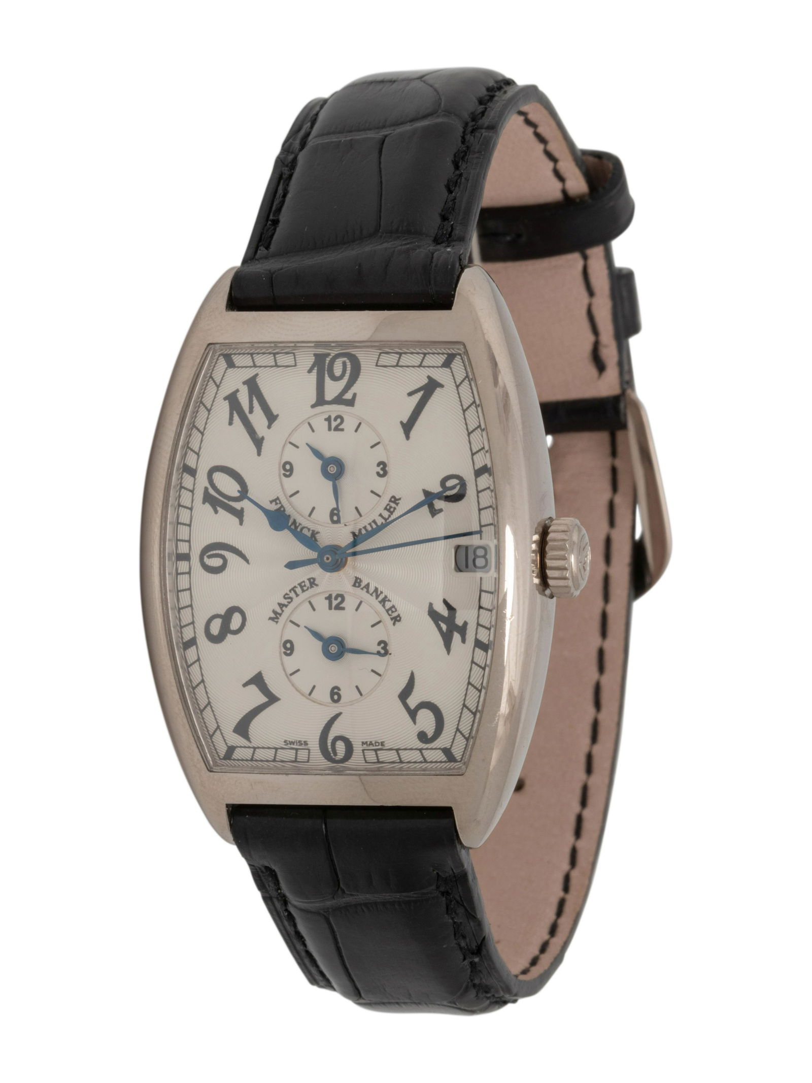 FRANCK MULLER, REF. 2852 18K WHITE GOLD TRIPLE TIME ZONE 'MASTER BANKER' WATCH (1 of 4)