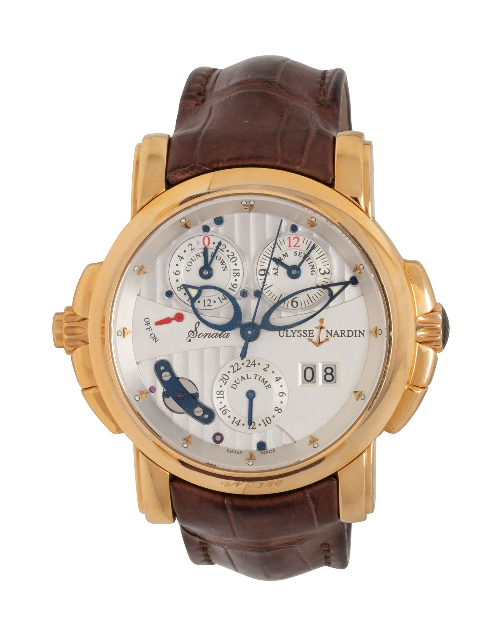 ULYSSE NARDIN, REF. 666-88 18K YELLOW GOLD 'SONATA' WATCH (1 of 5)