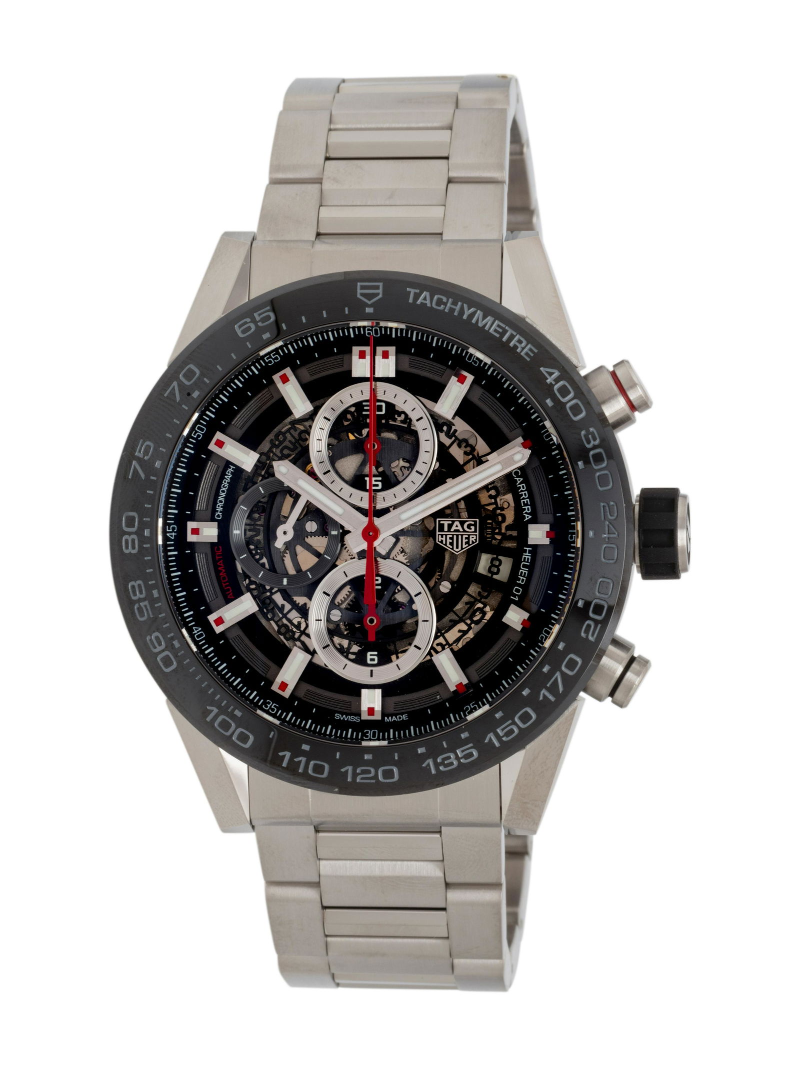 TAG HEUER, STAINLESS STEEL 'CARRERA' CHRONOGRAPH WATCH (1 of 3)