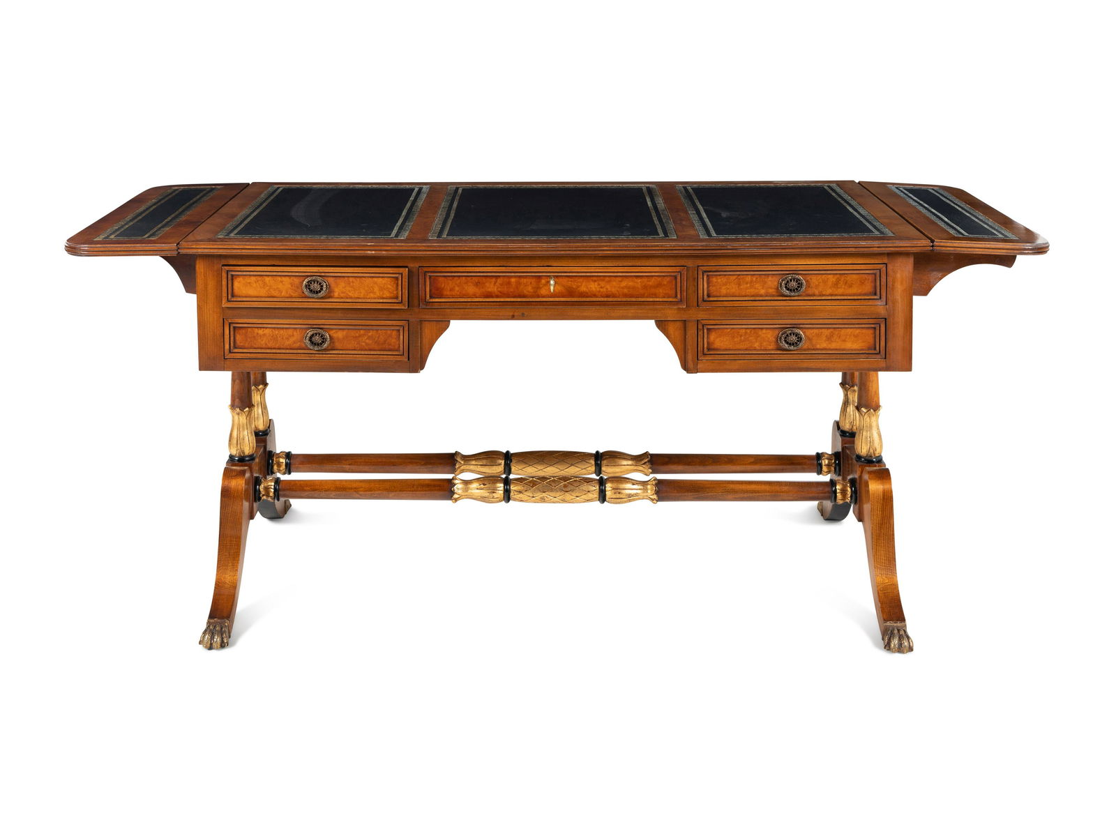 A Regency Style Parcel-Gilt and Part-Ebonized Mahogany Sofa Table (1 of 10)