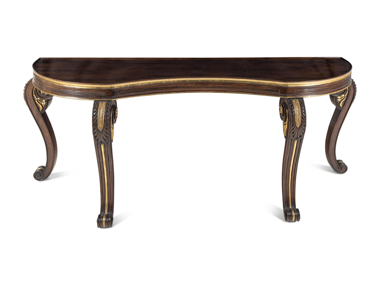 A Dessin Fournir Parcel-Gilt Walnut Console Table (1 of 9)