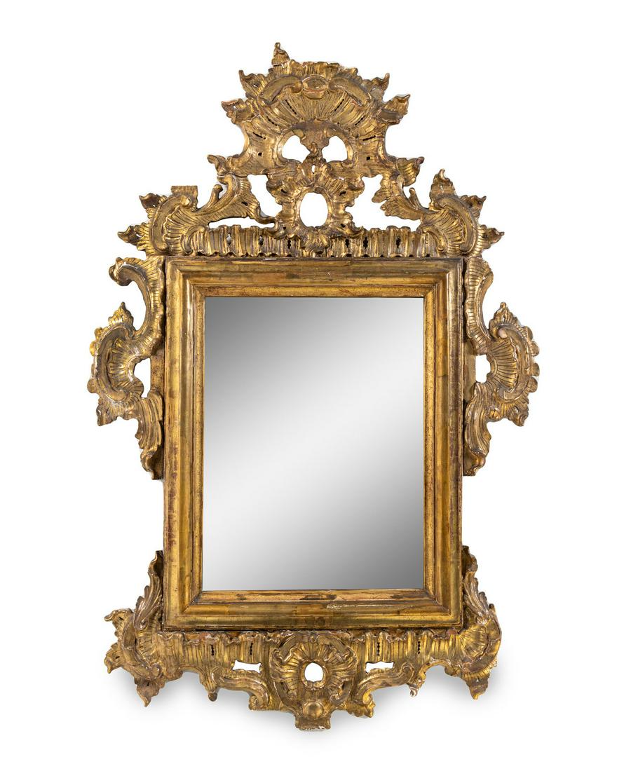 An Italian Rococo Giltwood Mirror (1 of 2)