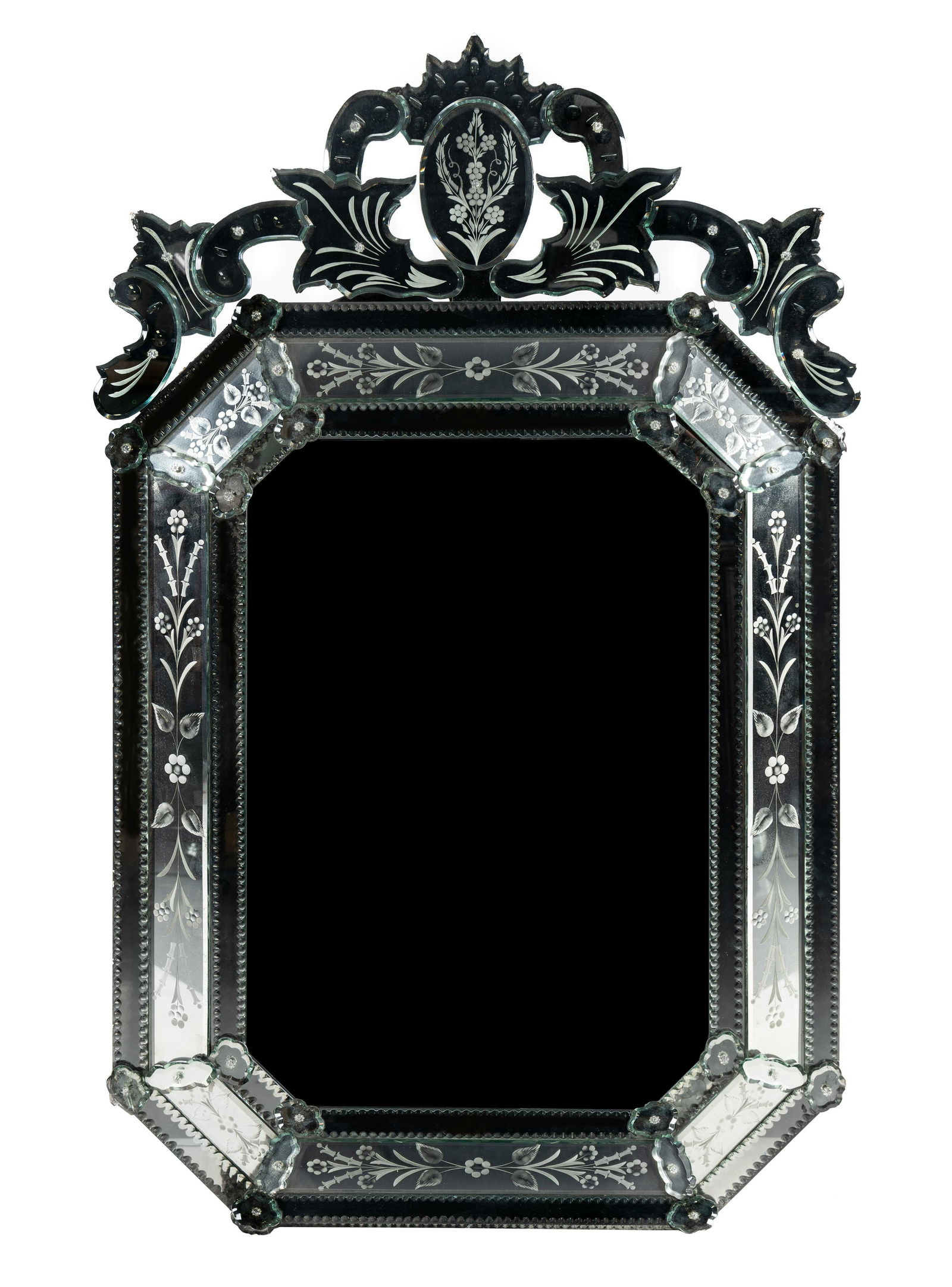 A Venetian Etched Glass Mirror (1 of 1)