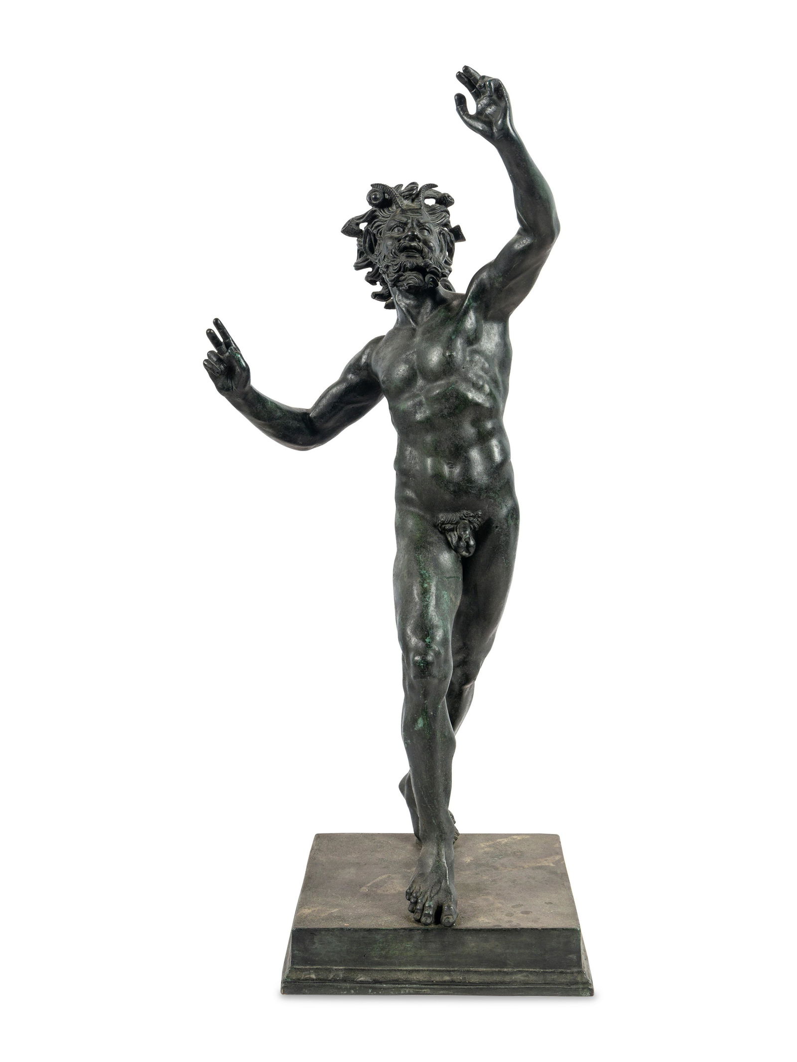 An Italian Bronze Figure of the Dancing Faun of Pompeii After the Antique (1 of 6)