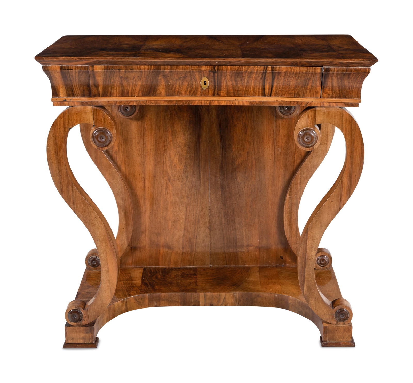 A Biedermeier Figured Walnut Pier Table (1 of 4)