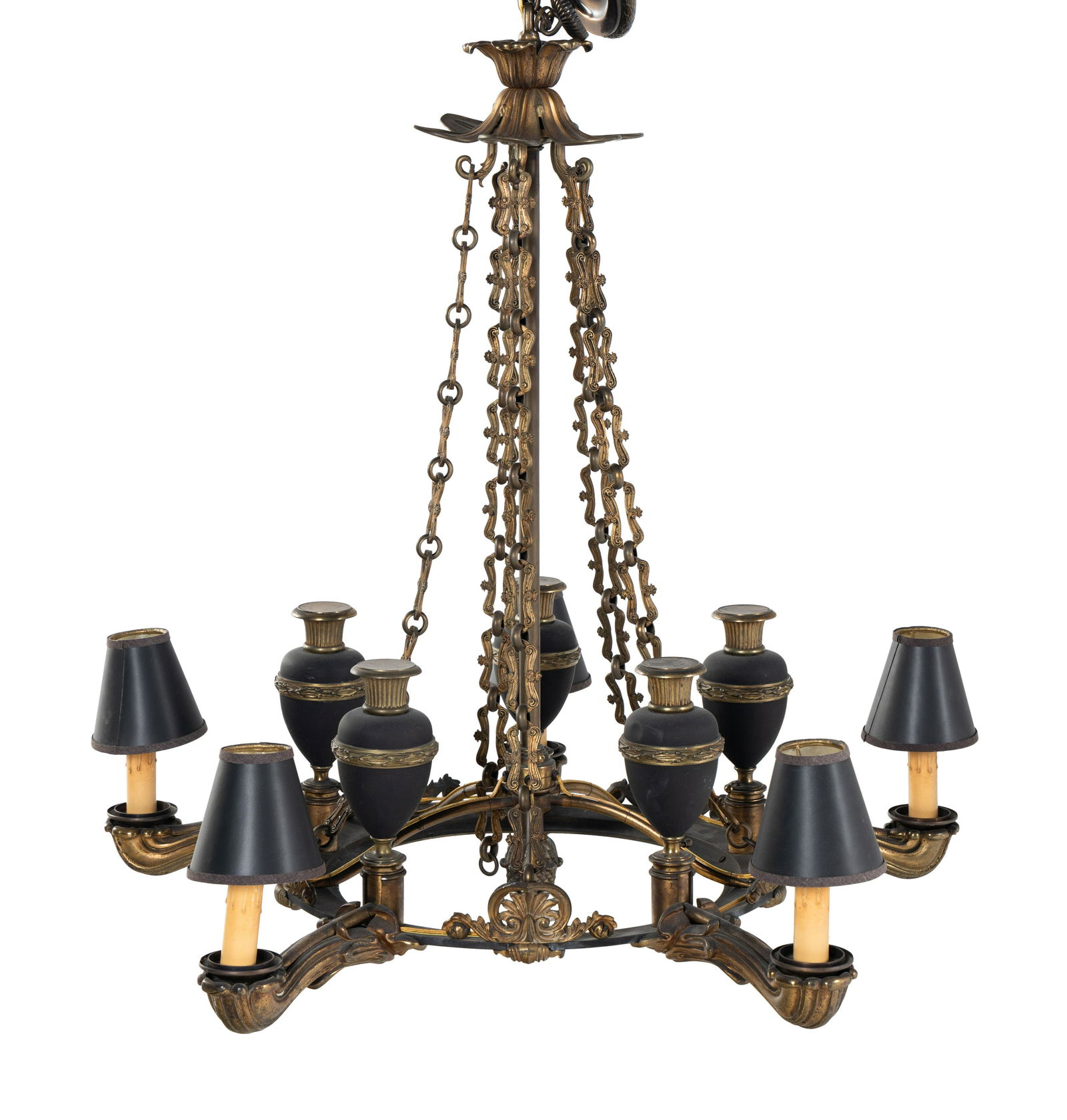 A William IV Style Gilt Metal Five-Light Chandelier (1 of 3)